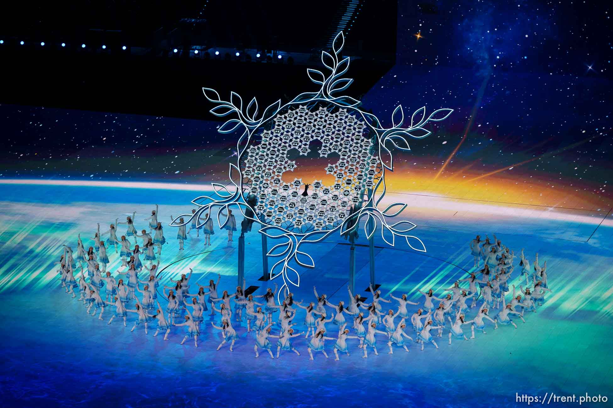 (Trent Nelson  |  The Salt Lake Tribune) The Opening Ceremony of the 2022 Winter Olympics at the National Stadium ,the Bird's Nest, in Beijing on Friday, Feb. 4, 2022.