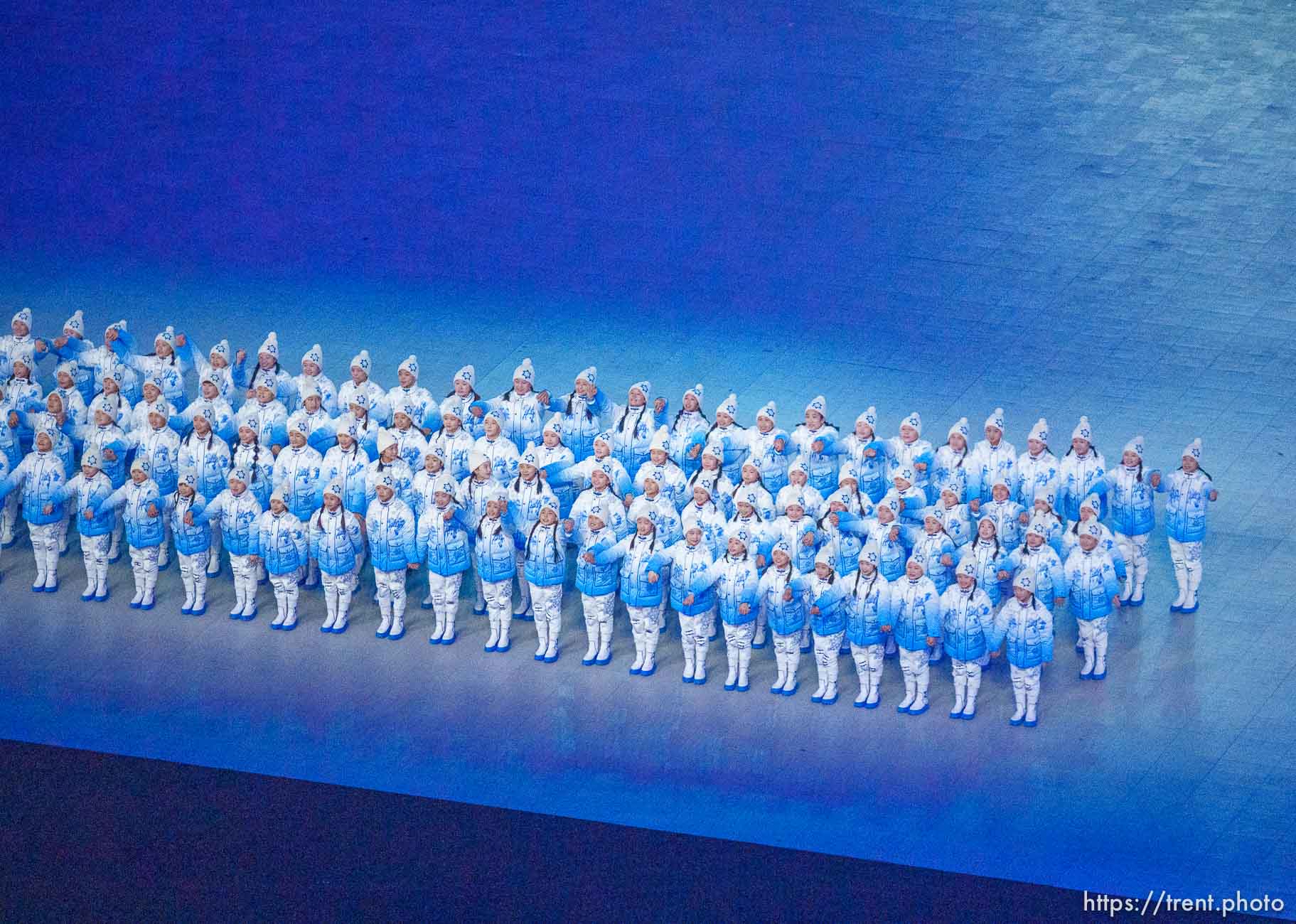 (Trent Nelson  |  The Salt Lake Tribune) 
during the Opening Ceremony of the 2022 Winter Olympics at the National Stadium ,the Bird's Nest, in Beijing on Friday, Feb. 4, 2022.