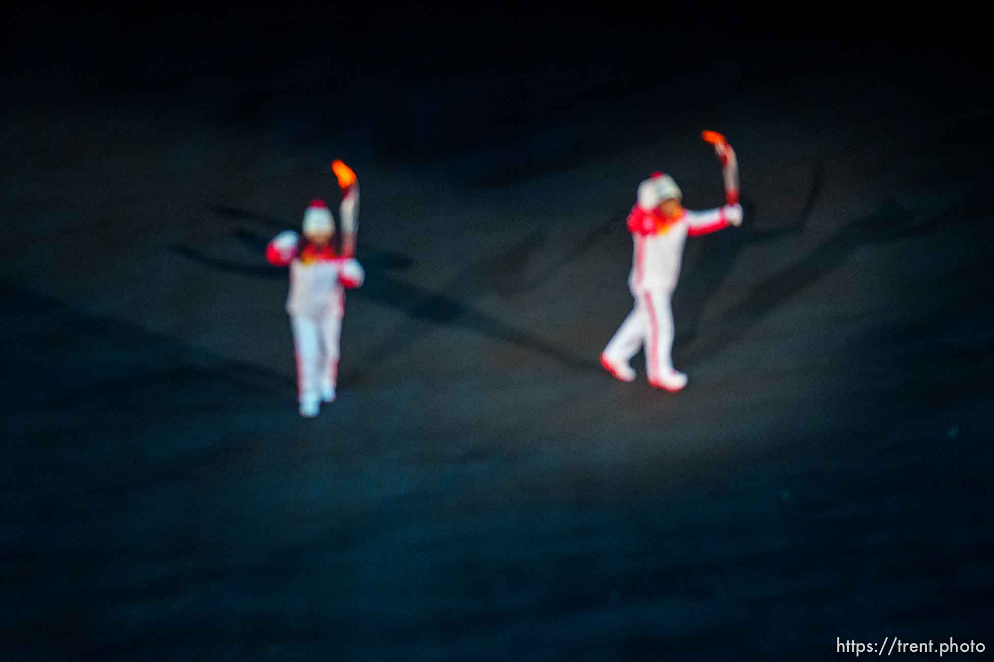 (Trent Nelson  |  The Salt Lake Tribune) 
during the opening ceremony of the 2022 Winter Olympics at the National Stadium ,the Bird's Nest, in Beijing on Friday, Feb. 4, 2022.