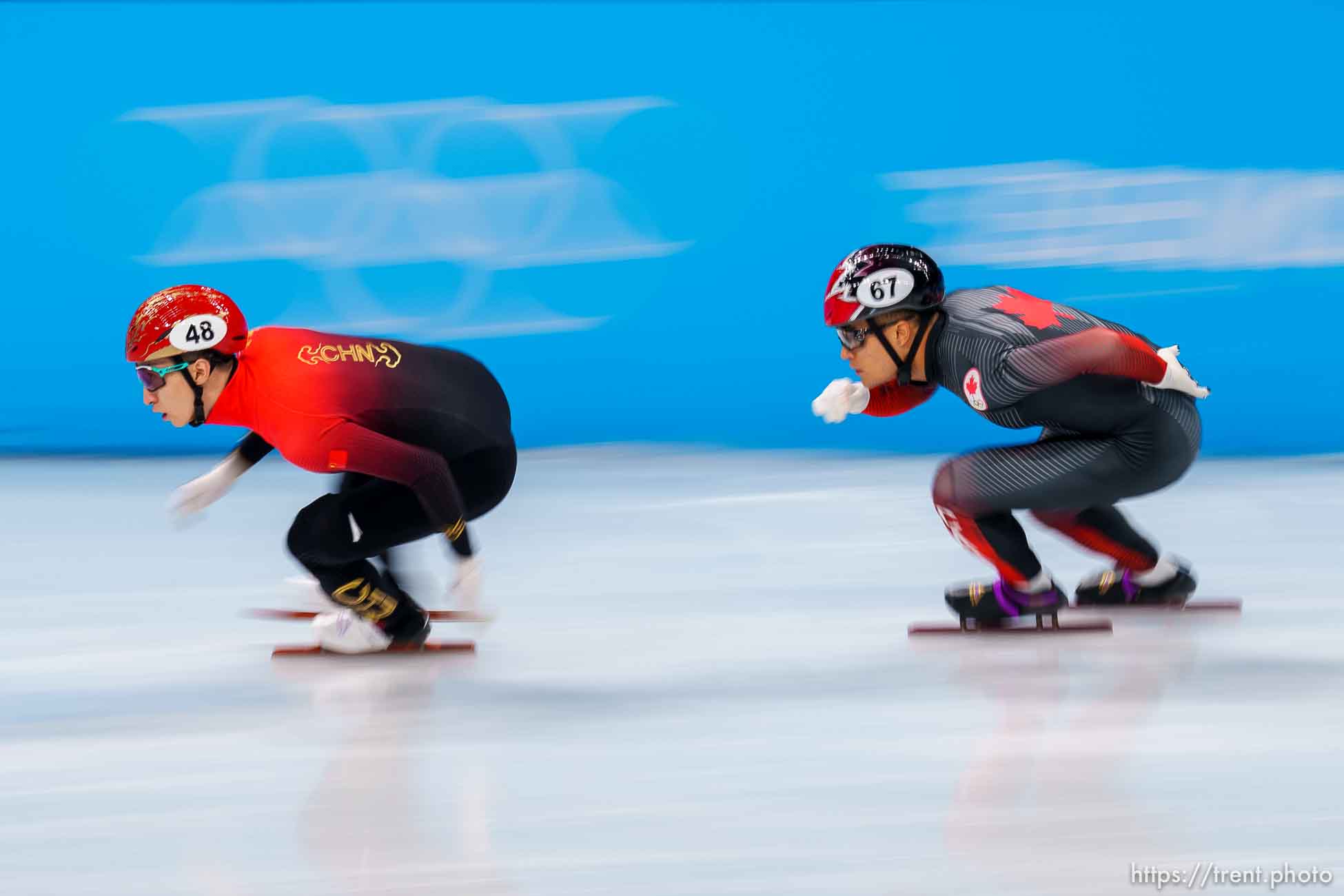 (Trent Nelson  |  The Salt Lake Tribune) China wins the goal medal for mixed team relay, short track speed skating at the 2022 Winter Olympics in Beijing on Saturday, Feb. 5, 2022.