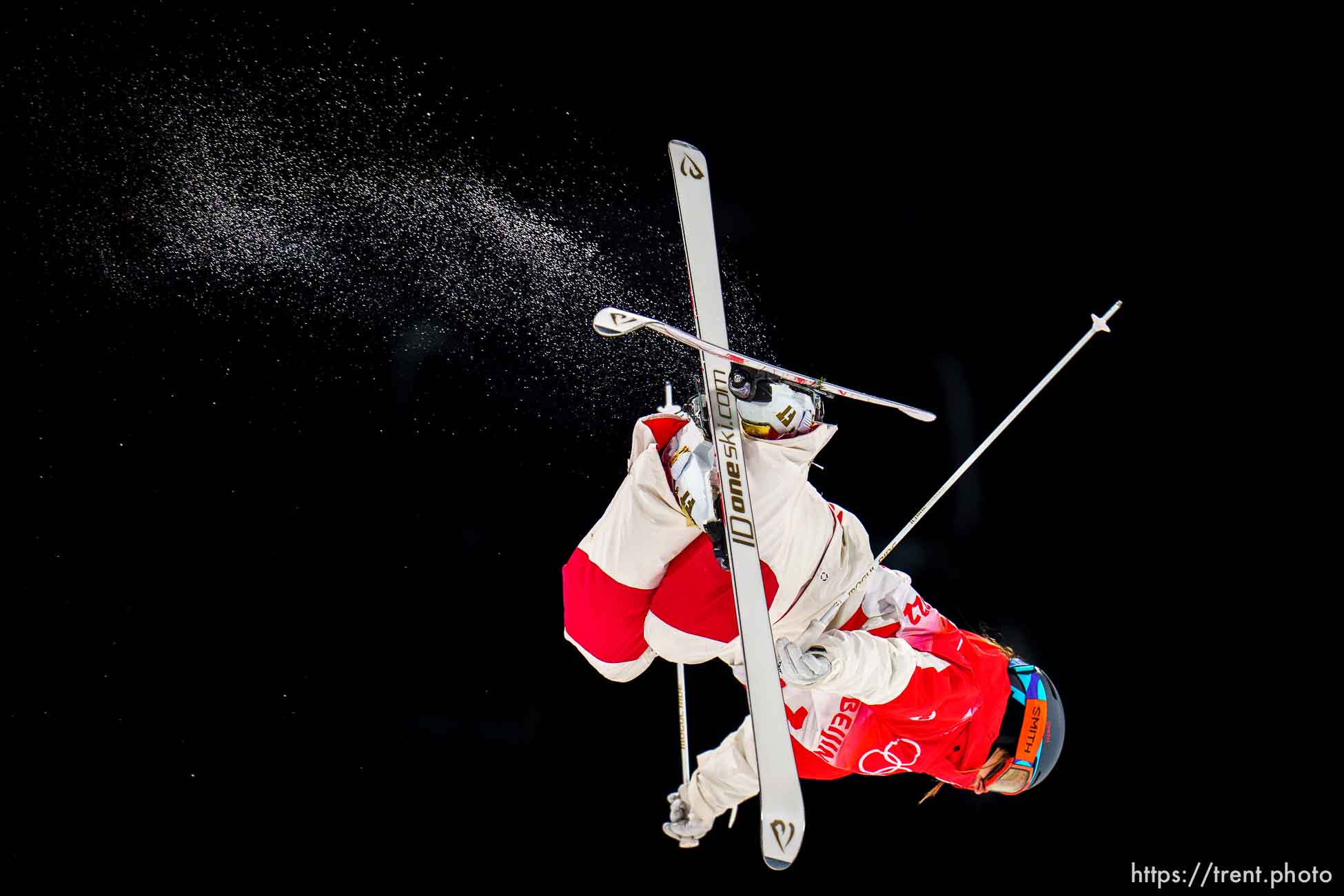 (Trent Nelson  |  The Salt Lake Tribune) 
Sofiane Gagnon (CAN) competes in moguls at the 2022 Beijing Winter Olympics in Zhangjiakou on Sunday, Feb. 6, 2022.