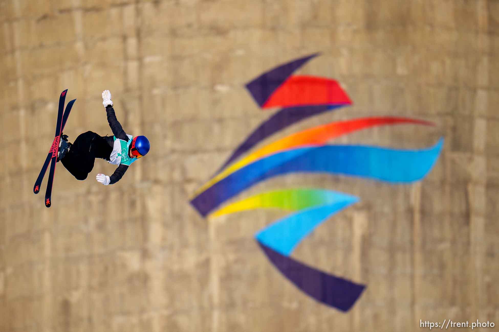 (Trent Nelson  |  The Salt Lake Tribune) Gold medalist Eileen Gu competes in the big air qualification round at the 2022 Winter Olympics in Beijing on Monday, Feb. 7, 2022.