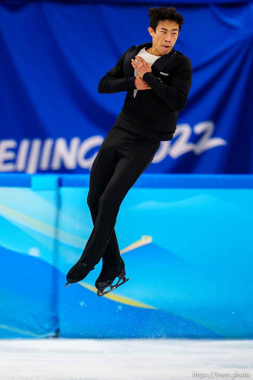 (Trent Nelson  |  The Salt Lake Tribune) Nathan Chen competes in the short program, figure skating at the 2022 Winter Olympics in Beijing on Tuesday, Feb. 8, 2022.