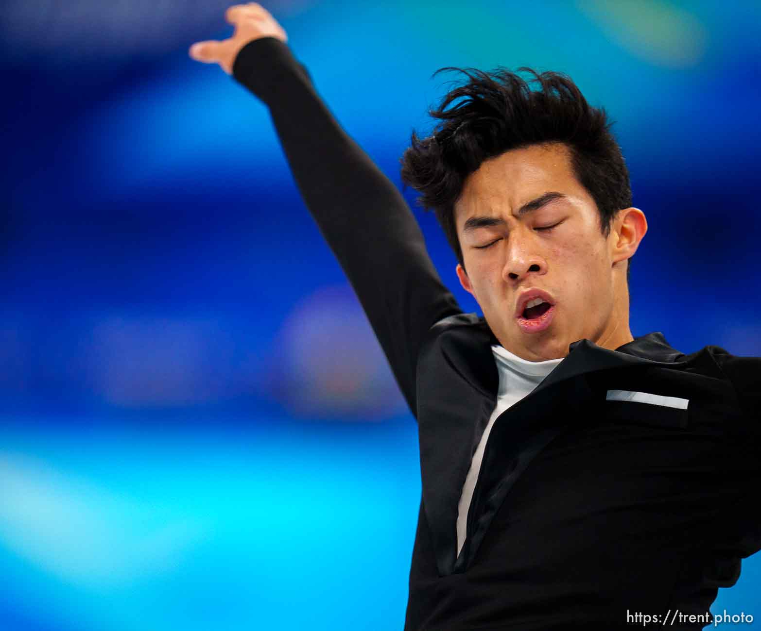 (Trent Nelson  |  The Salt Lake Tribune) Nathan Chen competes in the short program, figure skating at the 2022 Winter Olympics in Beijing on Tuesday, Feb. 8, 2022.