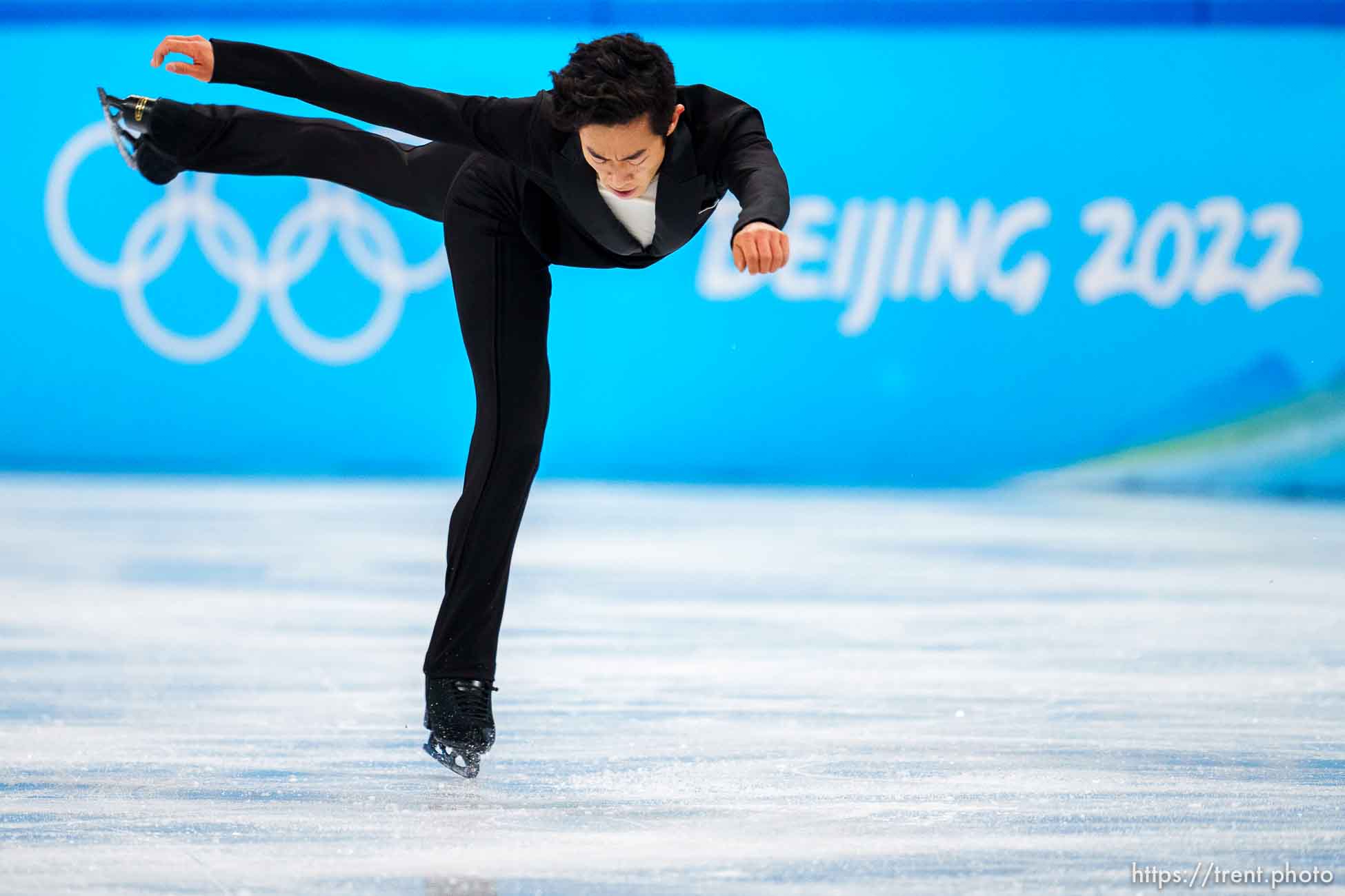 (Trent Nelson  |  The Salt Lake Tribune) Nathan Chen competes in the short program, figure skating at the 2022 Winter Olympics in Beijing on Tuesday, Feb. 8, 2022.