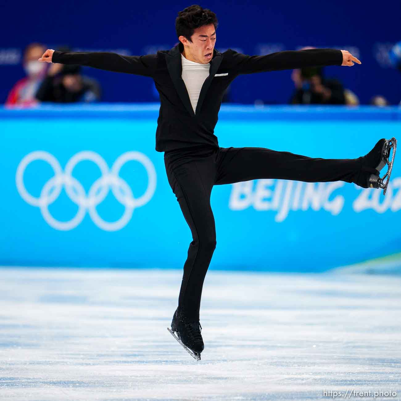 (Trent Nelson  |  The Salt Lake Tribune) Nathan Chen competes in the short program, figure skating at the 2022 Winter Olympics in Beijing on Tuesday, Feb. 8, 2022.