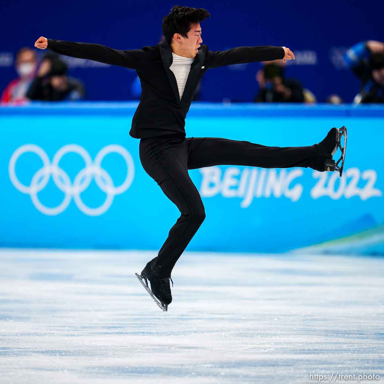 (Trent Nelson  |  The Salt Lake Tribune) Nathan Chen competes in the short program, figure skating at the 2022 Winter Olympics in Beijing on Tuesday, Feb. 8, 2022.