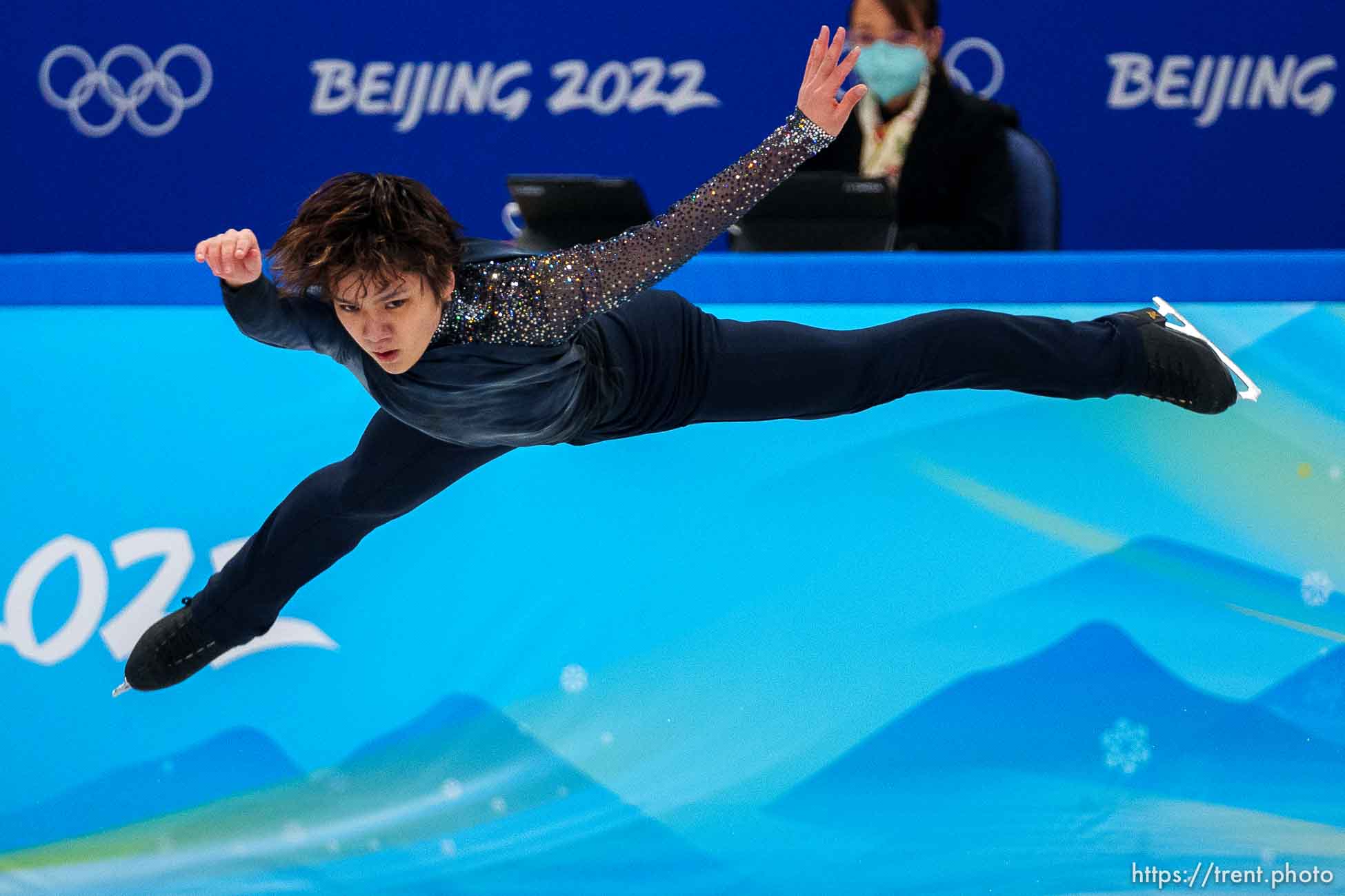 (Trent Nelson  |  The Salt Lake Tribune) Shoma Uno competes in the short program, figure skating at the 2022 Winter Olympics in Beijing on Tuesday, Feb. 8, 2022.