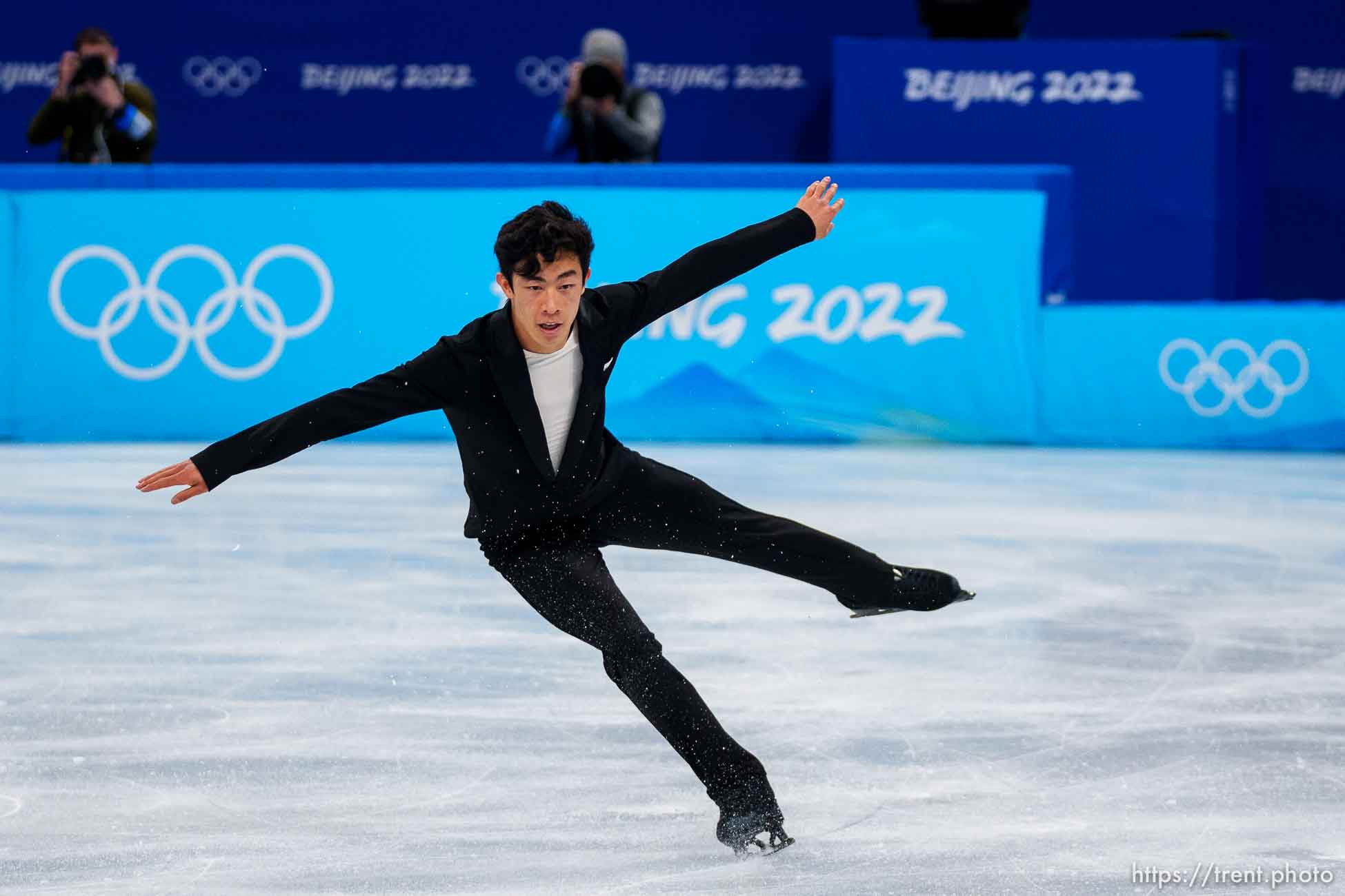 (Trent Nelson  |  The Salt Lake Tribune) Nathan Chen competes in the short program, figure skating at the 2022 Winter Olympics in Beijing on Tuesday, Feb. 8, 2022.