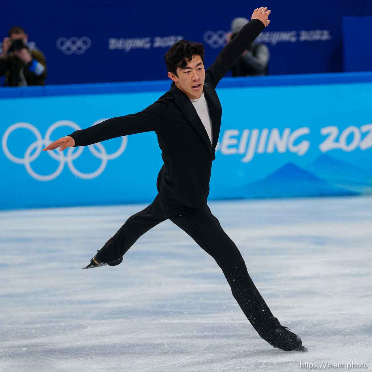 (Trent Nelson  |  The Salt Lake Tribune) Nathan Chen competes in the short program, figure skating at the 2022 Winter Olympics in Beijing on Tuesday, Feb. 8, 2022.