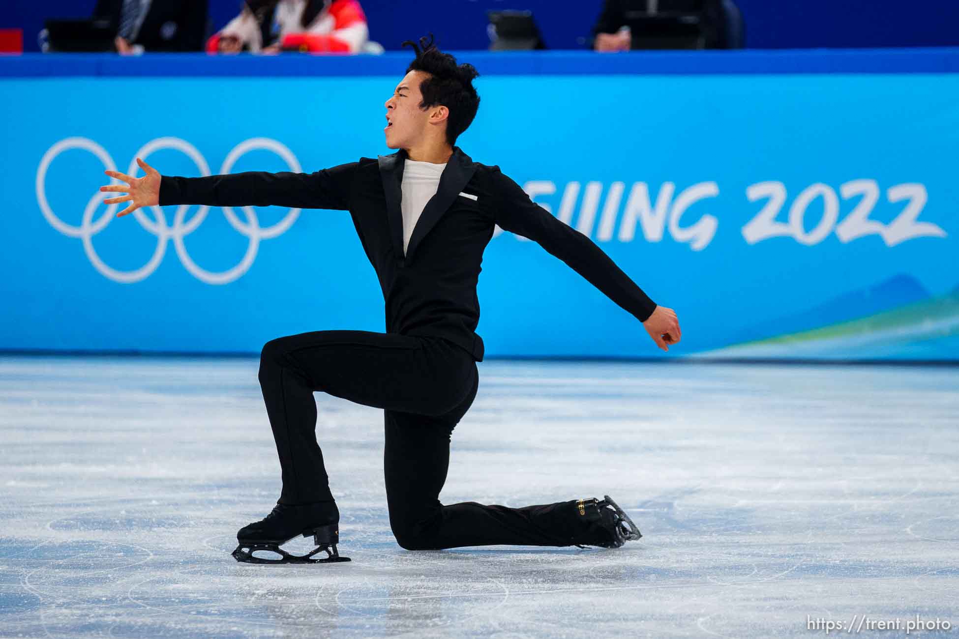 (Trent Nelson  |  The Salt Lake Tribune) Nathan Chen competes in the short program, figure skating at the 2022 Winter Olympics in Beijing on Tuesday, Feb. 8, 2022.