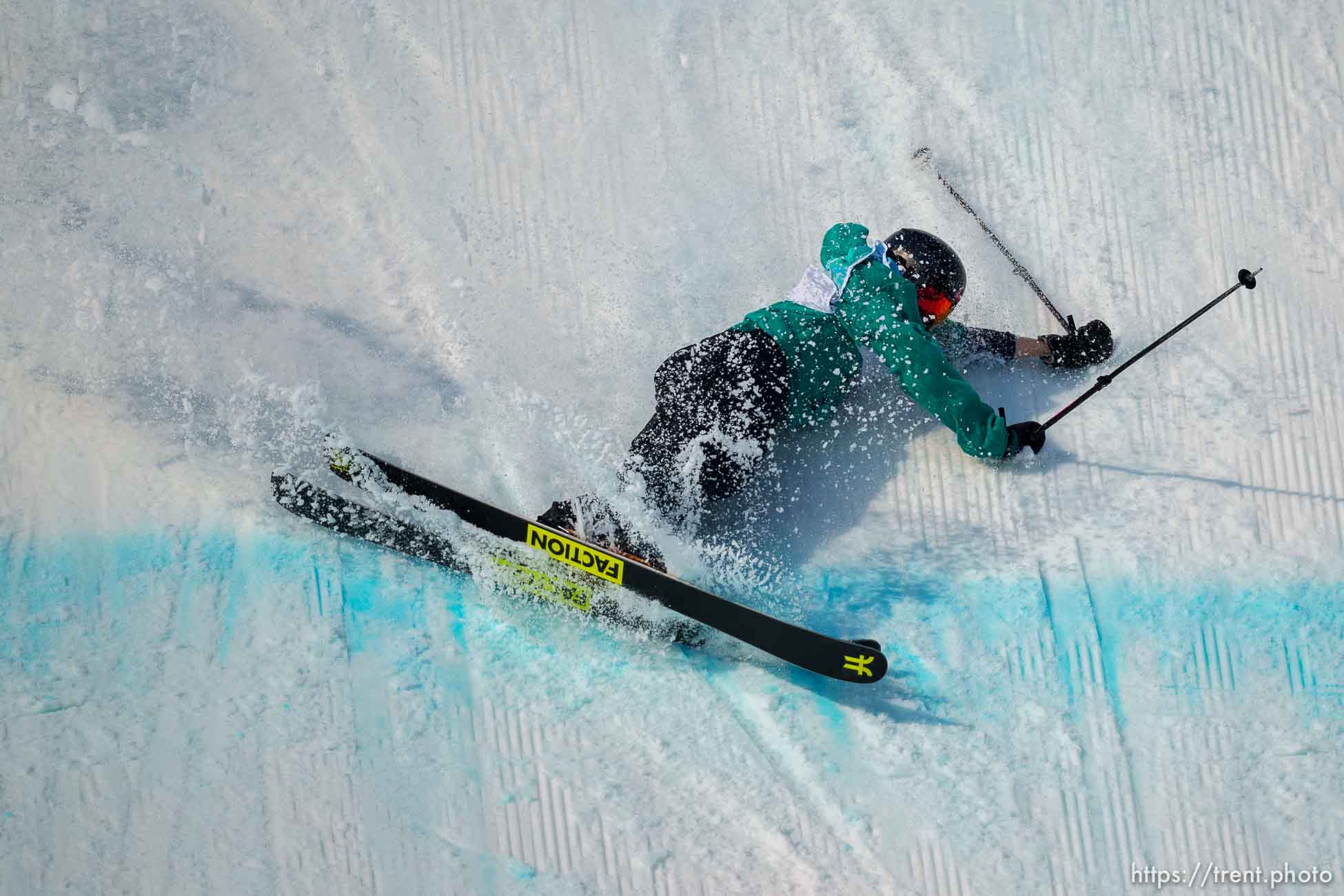 (Trent Nelson  |  The Salt Lake Tribune) 
24 competes in the big air men's final at the 2022 Winter Olympics in Beijing on Wednesday, Feb. 9, 2022.