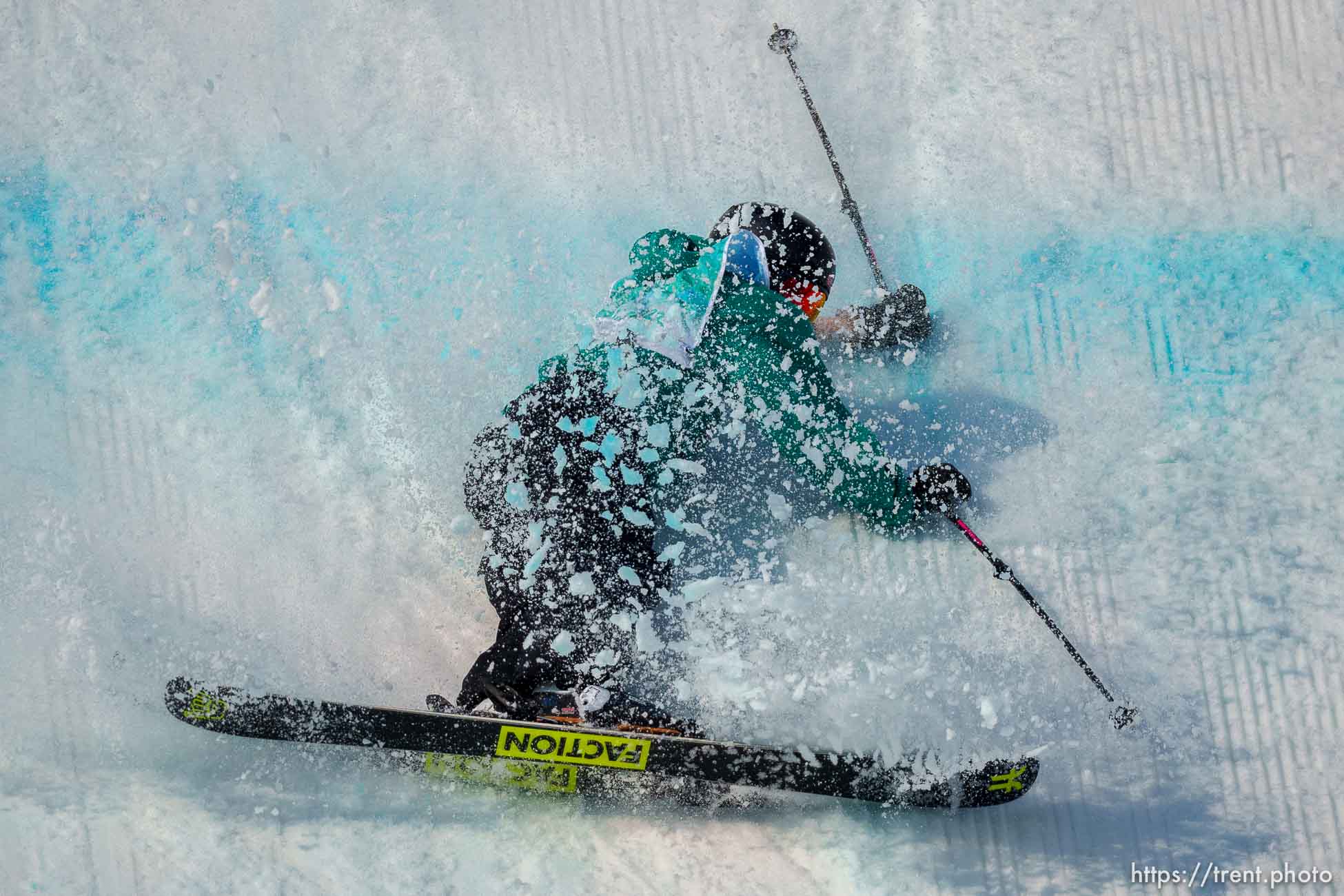 (Trent Nelson  |  The Salt Lake Tribune) 
24 competes in the big air men's final at the 2022 Winter Olympics in Beijing on Wednesday, Feb. 9, 2022.