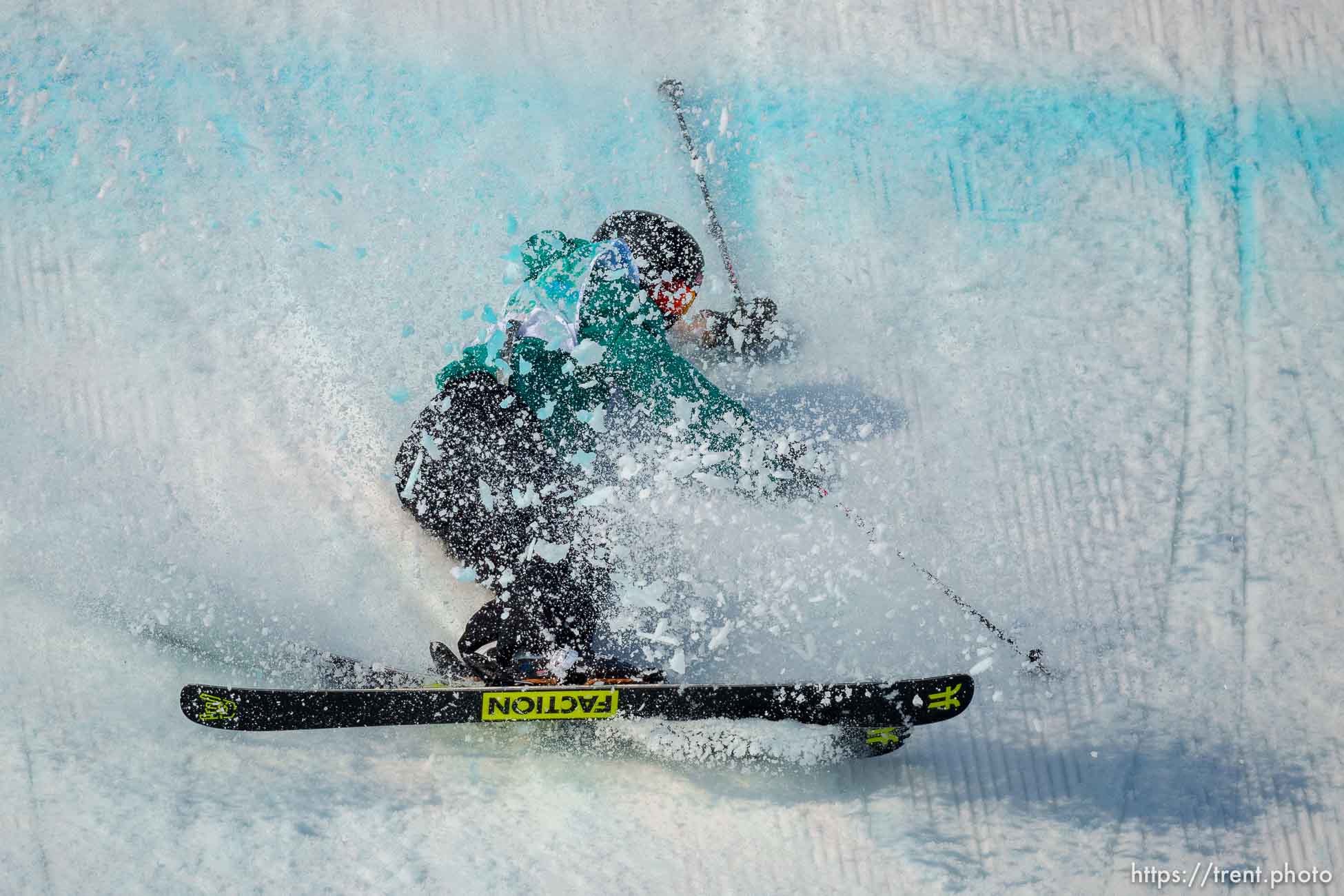 (Trent Nelson  |  The Salt Lake Tribune) 
24 competes in the big air men's final at the 2022 Winter Olympics in Beijing on Wednesday, Feb. 9, 2022.