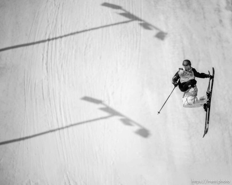 (Trent Nelson  |  The Salt Lake Tribune) Colby Stevenson (USA) competes in the big air men's final at the 2022 Winter Olympics in Beijing on Wednesday, Feb. 9, 2022.