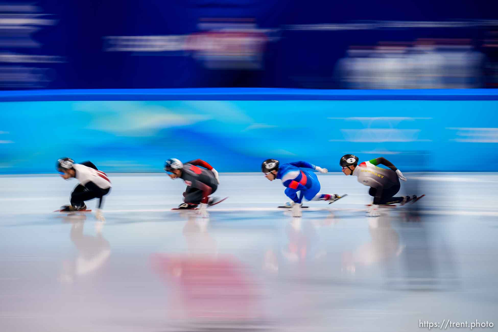 (Trent Nelson  |  The Salt Lake Tribune) 
, 1500m quarterfinals, short track speed skating at the 2022 Winter Olympics in Beijing on Wednesday, Feb. 9, 2022.