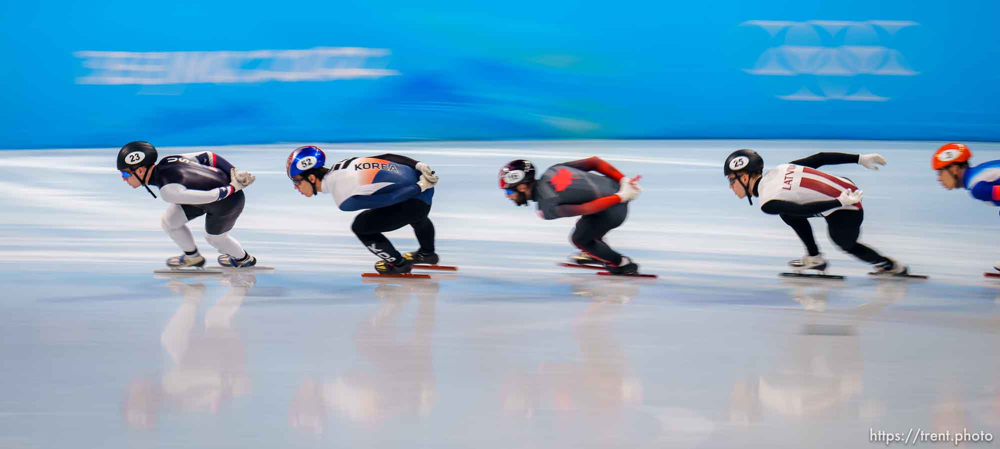 (Trent Nelson  |  The Salt Lake Tribune) 
, 1500m quarterfinals, short track speed skating at the 2022 Winter Olympics in Beijing on Wednesday, Feb. 9, 2022.