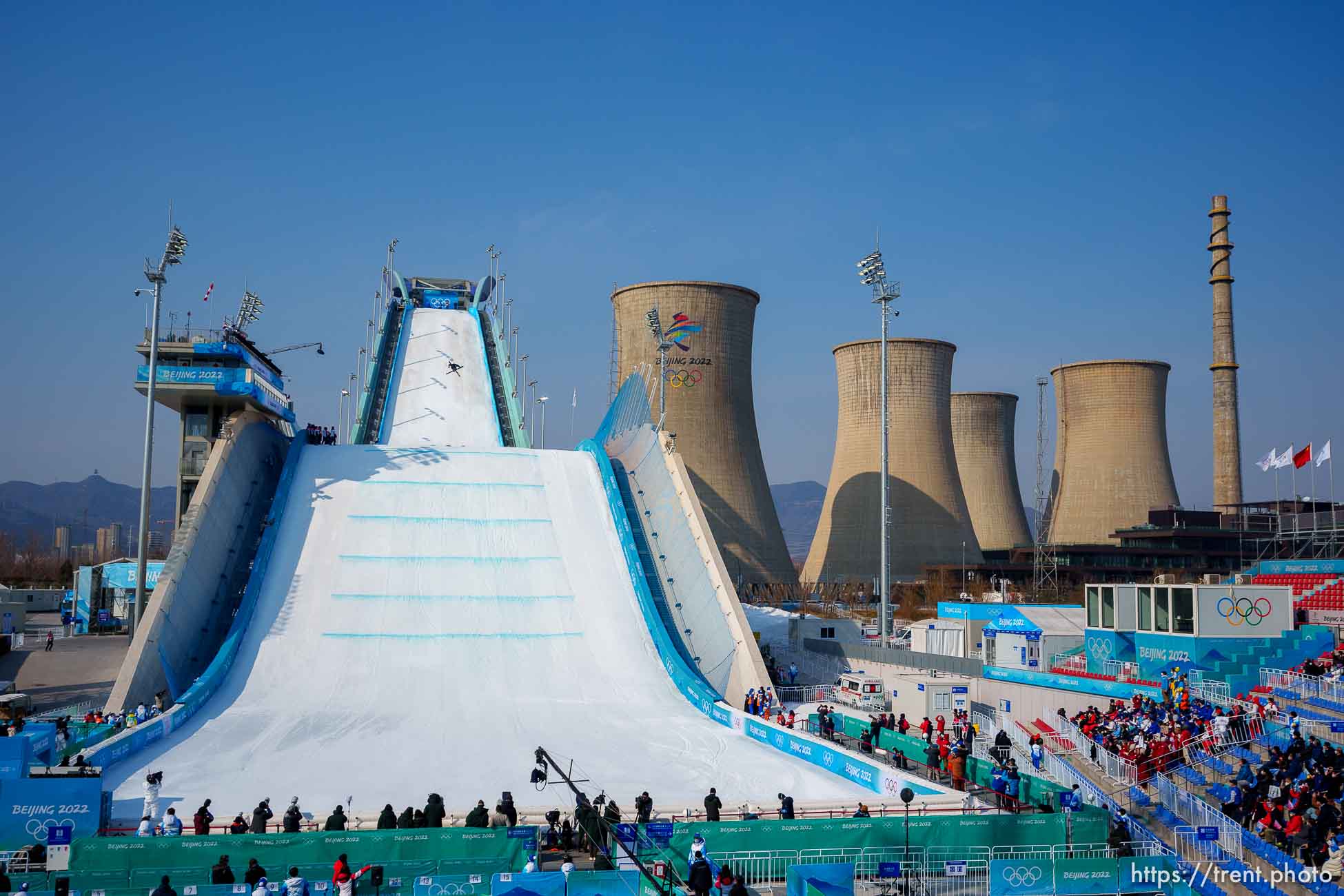 (Trent Nelson  |  The Salt Lake Tribune) 
20 competes in the big air men's final at the 2022 Winter Olympics in Beijing on Wednesday, Feb. 9, 2022.