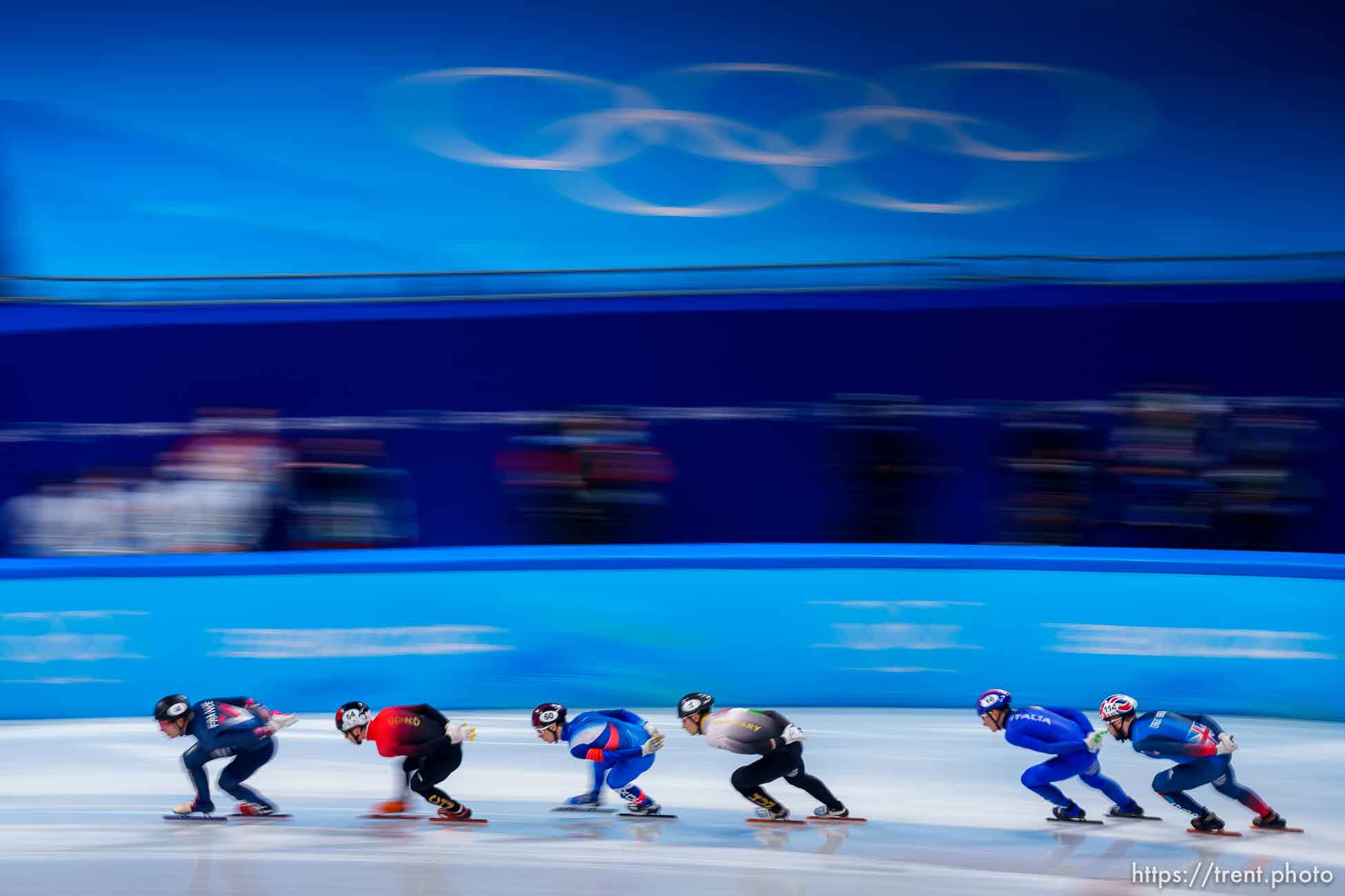 (Trent Nelson  |  The Salt Lake Tribune) 
, 1500m quarterfinals, short track speed skating at the 2022 Winter Olympics in Beijing on Wednesday, Feb. 9, 2022.