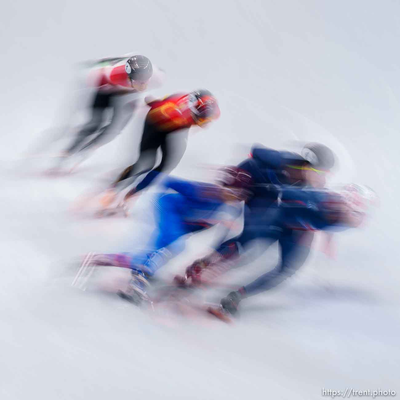 (Trent Nelson  |  The Salt Lake Tribune) 
, 1500m quarterfinals, short track speed skating at the 2022 Winter Olympics in Beijing on Wednesday, Feb. 9, 2022.