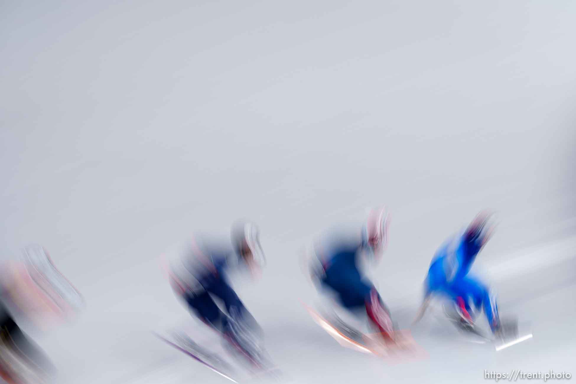 (Trent Nelson  |  The Salt Lake Tribune) 
, 1500m quarterfinals, short track speed skating at the 2022 Winter Olympics in Beijing on Wednesday, Feb. 9, 2022.