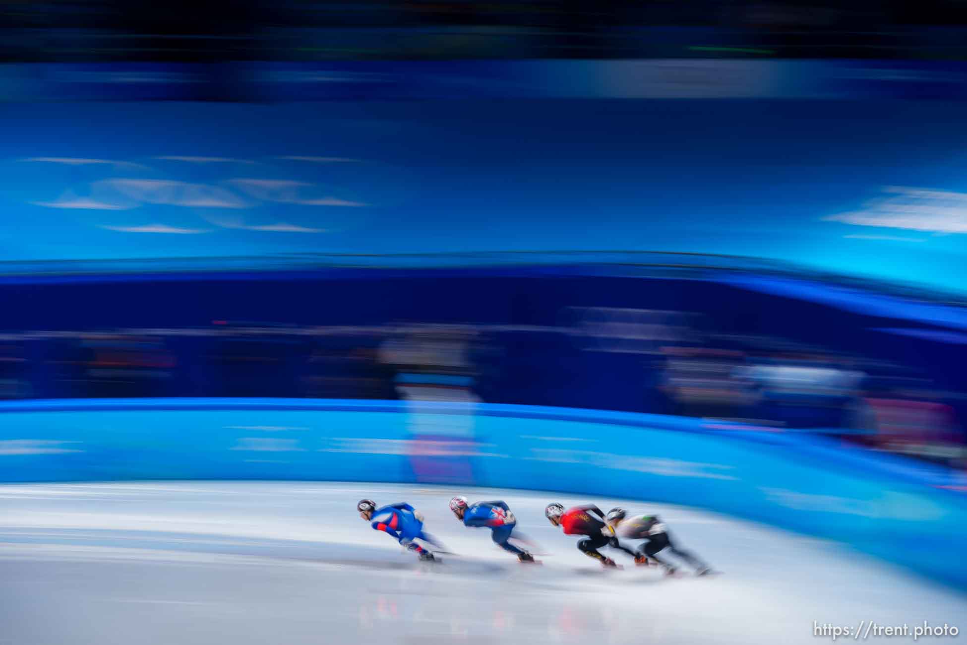 (Trent Nelson  |  The Salt Lake Tribune) 
, 1500m quarterfinals, short track speed skating at the 2022 Winter Olympics in Beijing on Wednesday, Feb. 9, 2022.