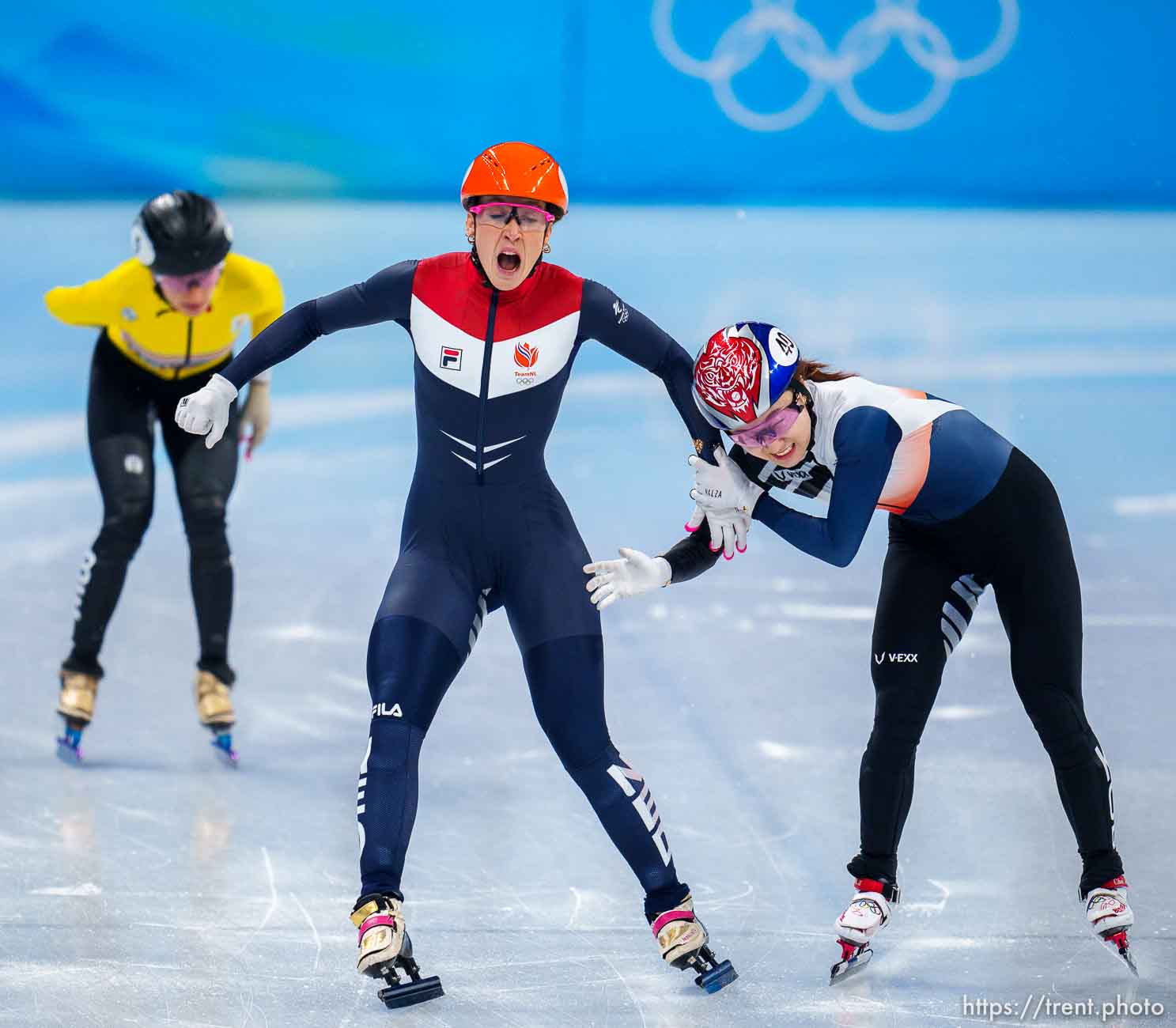 (Trent Nelson  |  The Salt Lake Tribune) 
, short track speed skating at the 2022 Winter Olympics in Beijing on Friday, Feb. 11, 2022.