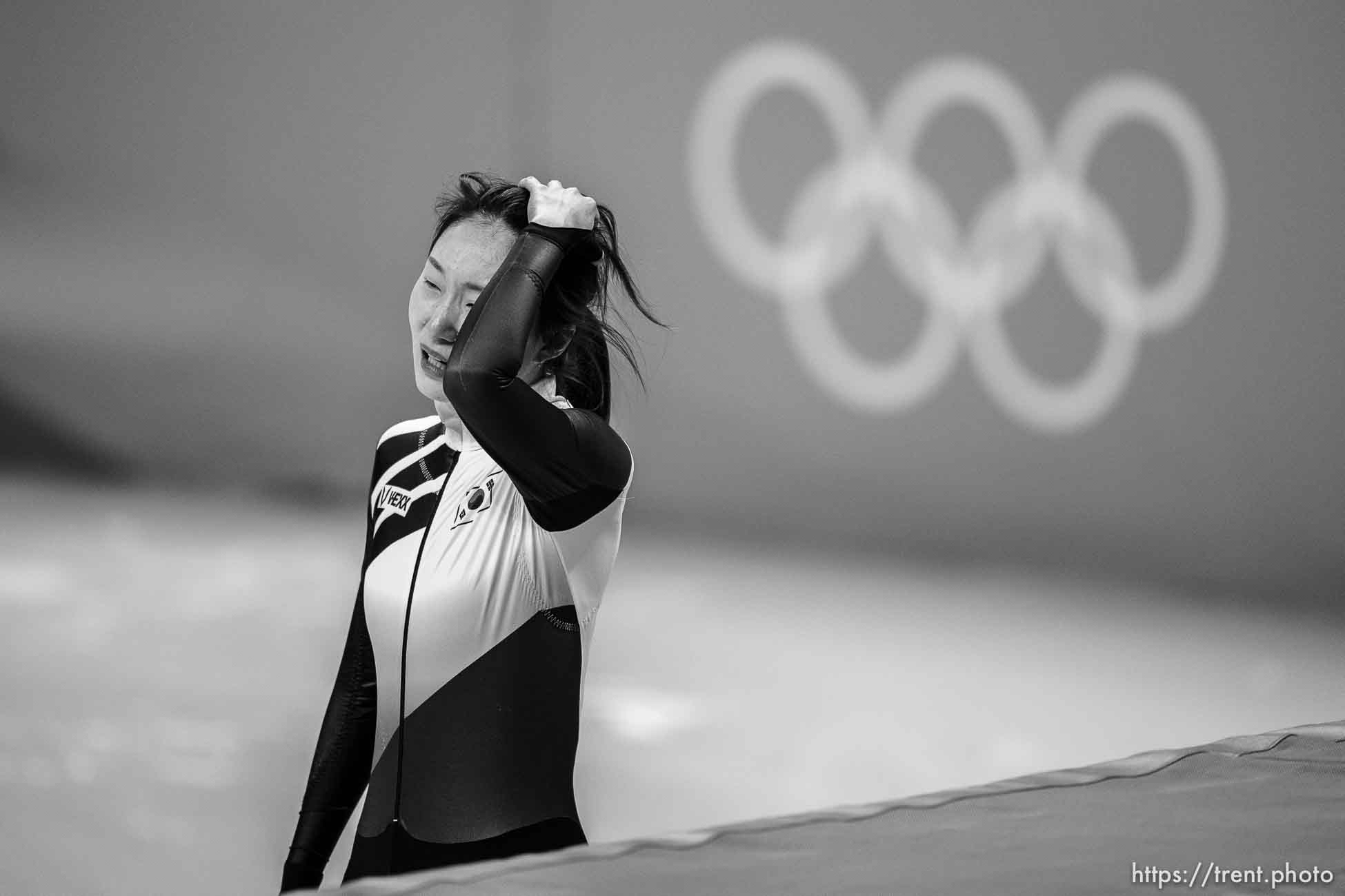 (Trent Nelson  |  The Salt Lake Tribune) in the 1000m final, short track speed skating at the 2022 Winter Olympics in Beijing on Friday, Feb. 11, 2022.