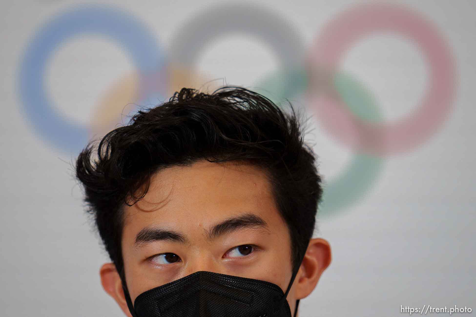 (Trent Nelson  |  The Salt Lake Tribune) Nathan Chen news conference at the 2022 Winter Olympics in Beijing on Friday, Feb. 11, 2022.