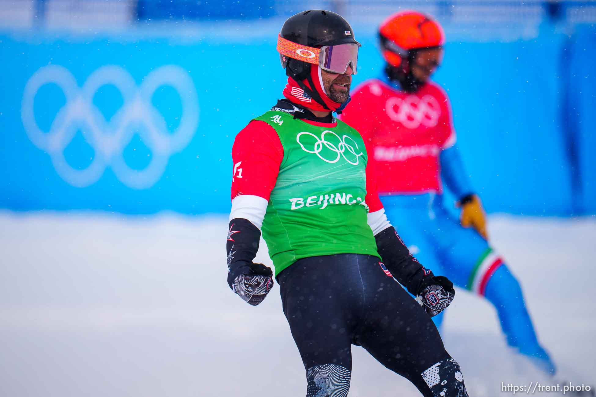 (Trent Nelson  |  The Salt Lake Tribune) 
, mixed team snowboard cross at the 2022 Beijing Winter Olympics in Zhangjiakou on Saturday, Feb. 12, 2022.