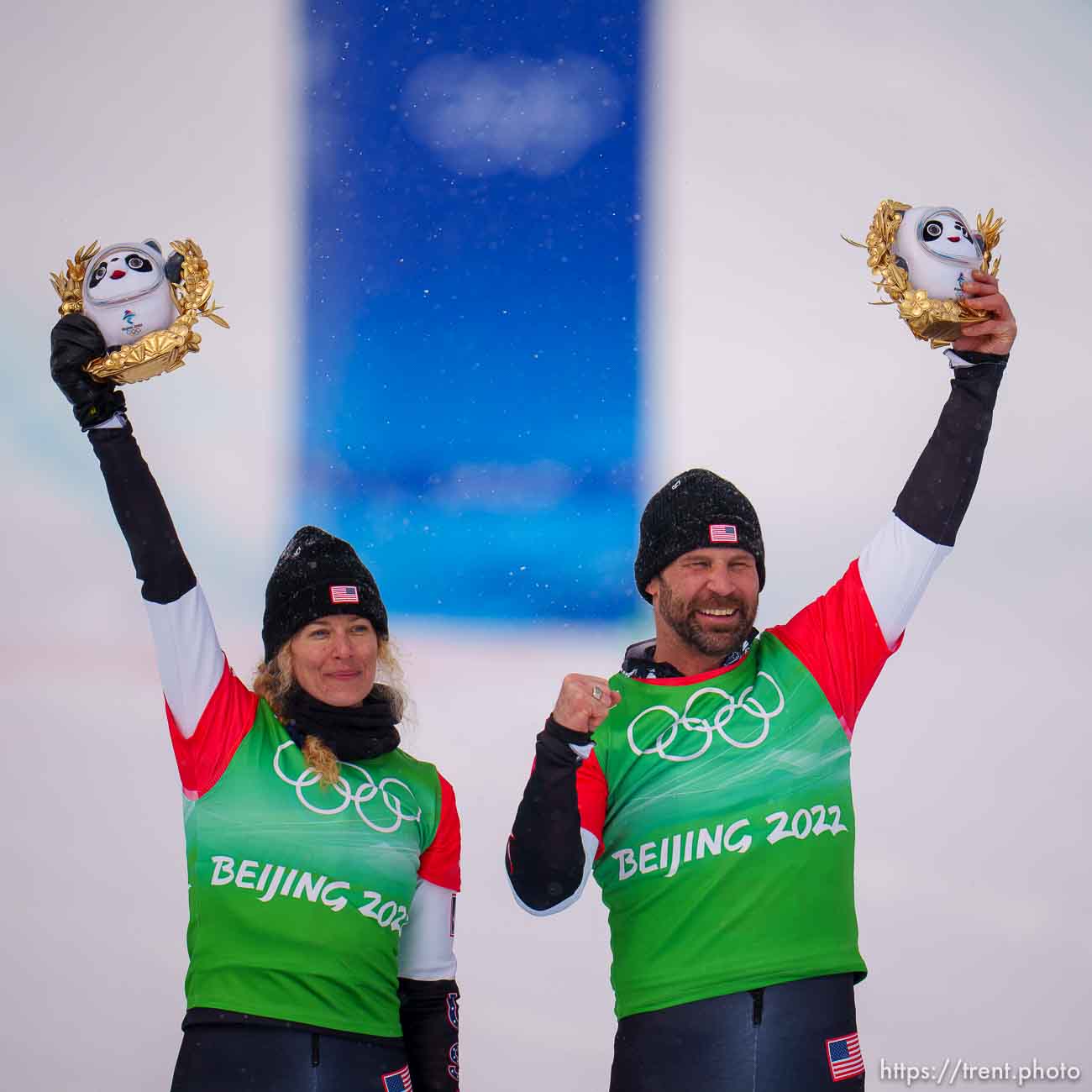 (Trent Nelson  |  The Salt Lake Tribune) 
, mixed team snowboard cross at the 2022 Beijing Winter Olympics in Zhangjiakou on Saturday, Feb. 12, 2022.