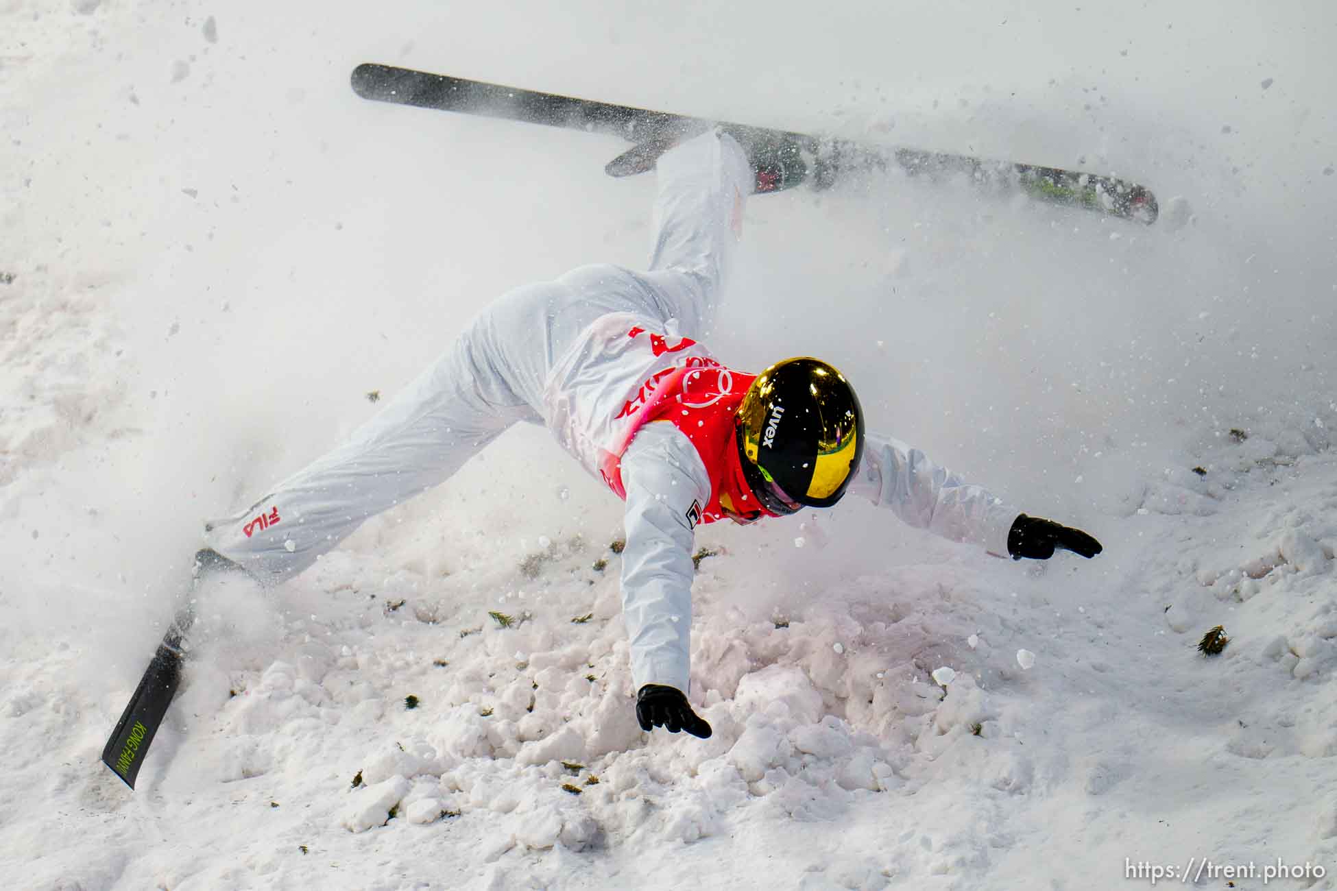 (Trent Nelson  |  The Salt Lake Tribune) 
Kong Fanyu competes in women's aerials at the 2022 Beijing Winter Olympics in Zhangjiakou on Monday, Feb. 14, 2022.