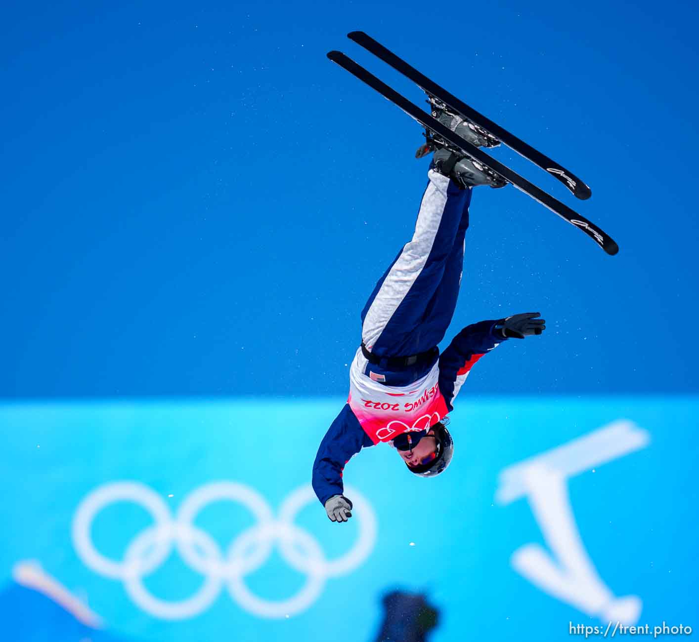 (Trent Nelson  |  The Salt Lake Tribune) Kaila Kuhn (USA) competes in women's aerials at the 2022 Beijing Winter Olympics in Zhangjiakou on Monday, Feb. 14, 2022.