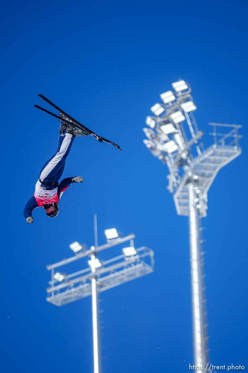 (Trent Nelson  |  The Salt Lake Tribune) Kaila Kuhn (USA) competes in women's aerials at the 2022 Beijing Winter Olympics in Zhangjiakou on Monday, Feb. 14, 2022.