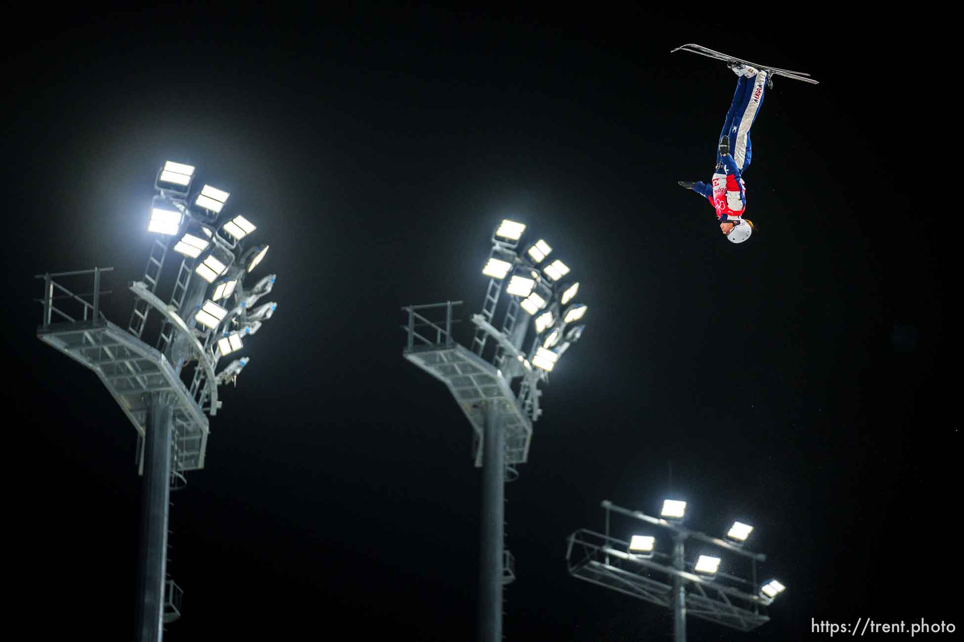 (Trent Nelson  |  The Salt Lake Tribune) 
Ashley Caldwell competes in women's aerials at the 2022 Beijing Winter Olympics in Zhangjiakou on Monday, Feb. 14, 2022.