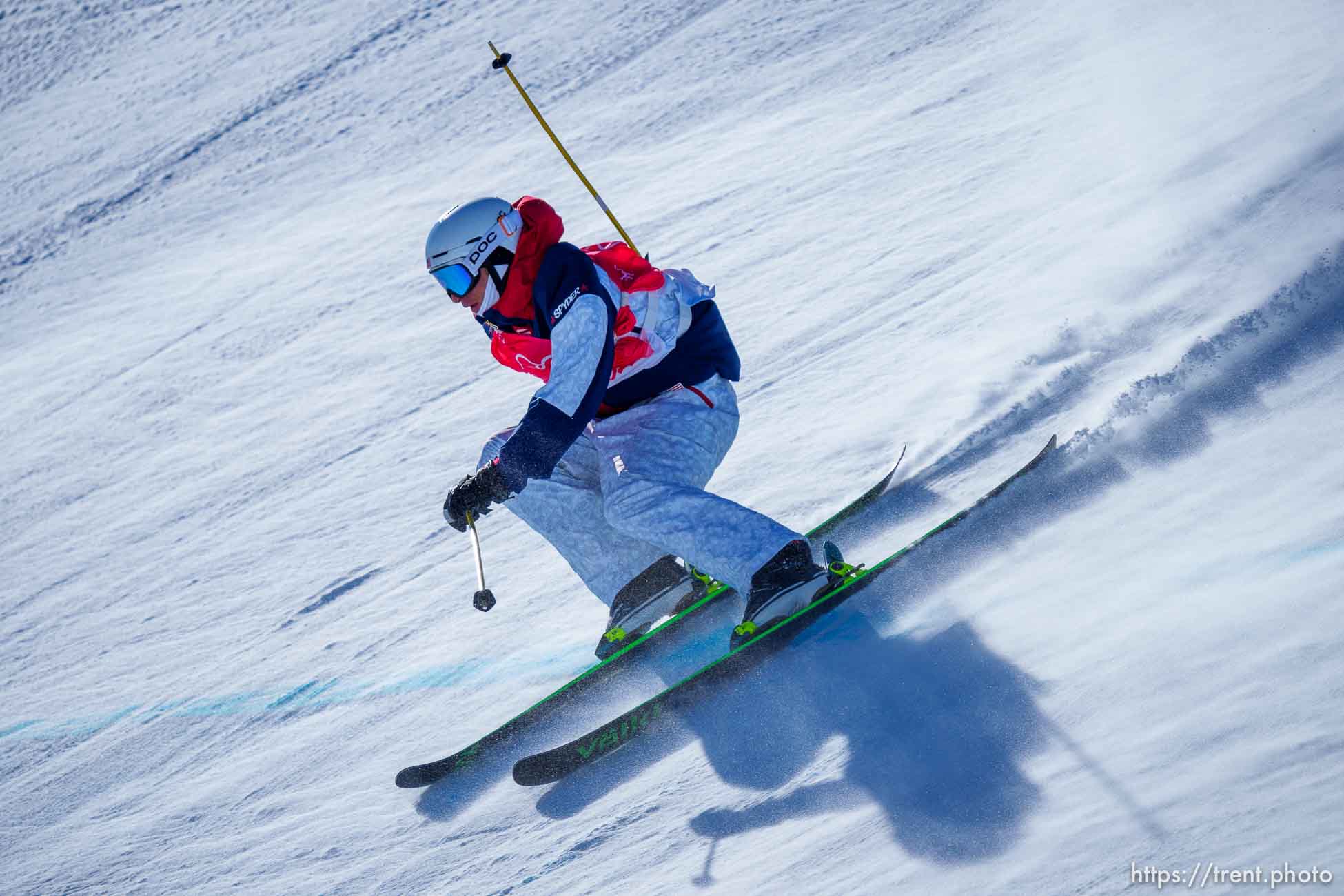 (Trent Nelson  |  The Salt Lake Tribune) Silver medalist Nicholas Goepper  competes in freeski slopestyle finals at the 2022 Beijing Winter Olympics in Zhangjiakou on Wednesday, Feb. 16, 2022.