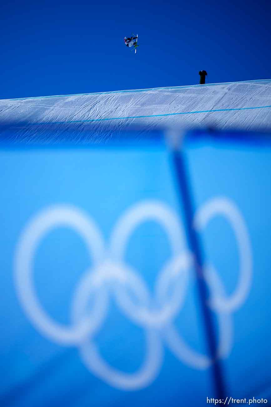 (Trent Nelson  |  The Salt Lake Tribune) Silver medalist Nicholas Goepper competes in freeski slopestyle finals at the 2022 Beijing Winter Olympics in Zhangjiakou on Wednesday, Feb. 16, 2022.