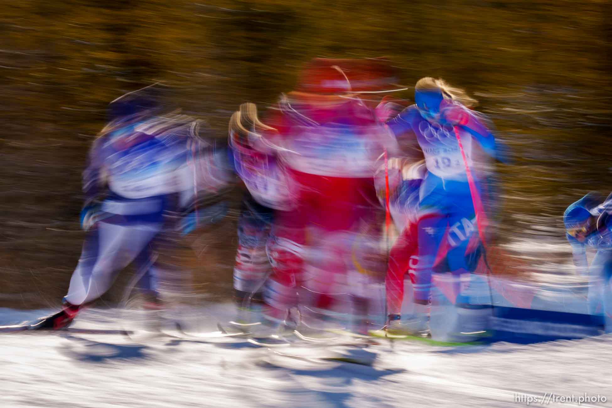 (Trent Nelson  |  The Salt Lake Tribune) 
in the women's team sprint classic, cross-country skiing at the 2022 Beijing Winter Olympics in Zhangjiakou on Wednesday, Feb. 16, 2022.