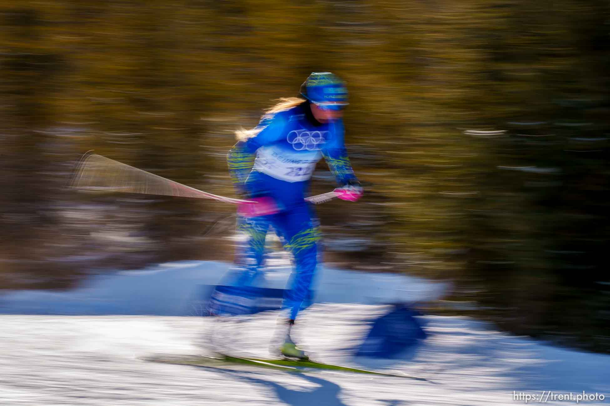 (Trent Nelson  |  The Salt Lake Tribune) 
in the women's team sprint classic, cross-country skiing at the 2022 Beijing Winter Olympics in Zhangjiakou on Wednesday, Feb. 16, 2022.