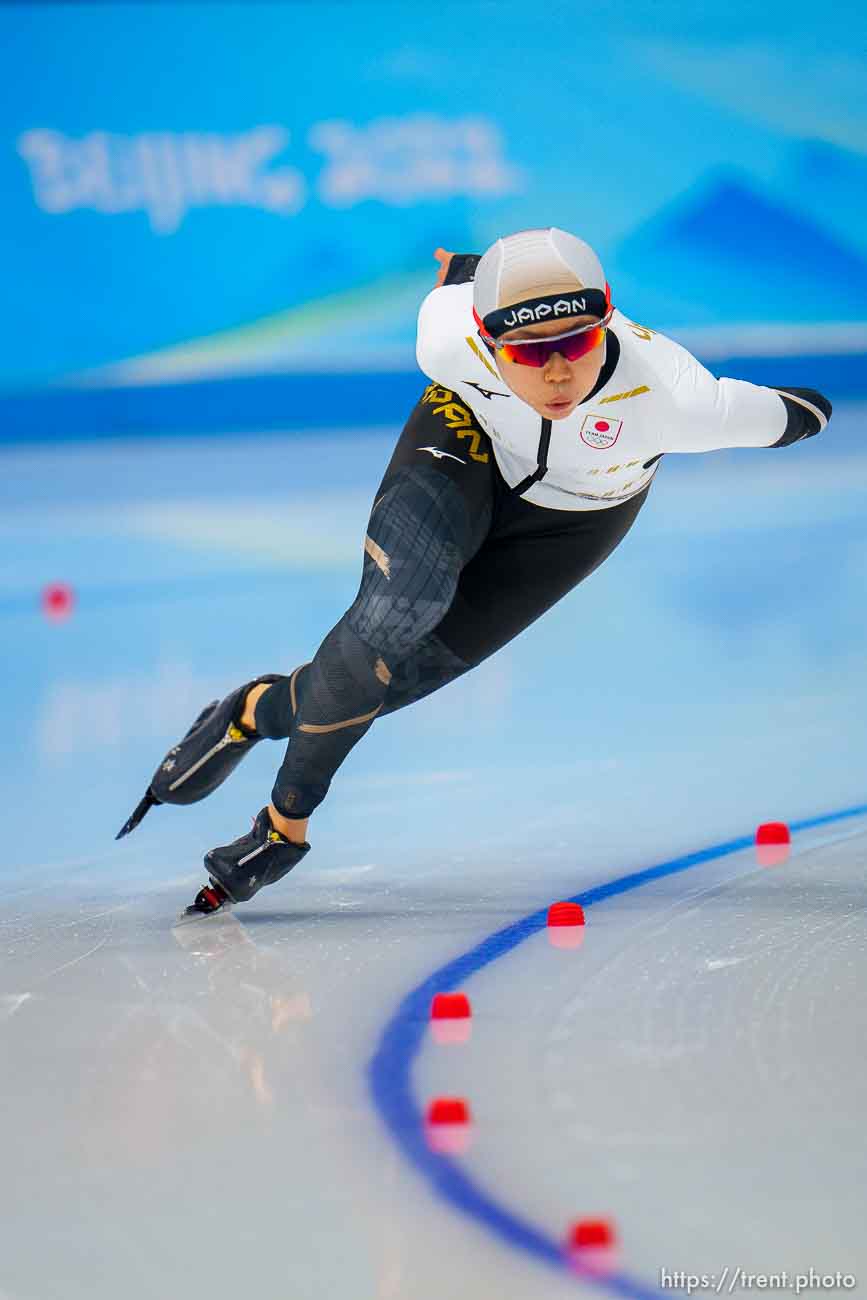 (Trent Nelson  |  The Salt Lake Tribune) 
in the women's 1000m, speed skating at the 2022 Winter Olympics in Beijing on Thursday, Feb. 17, 2022.