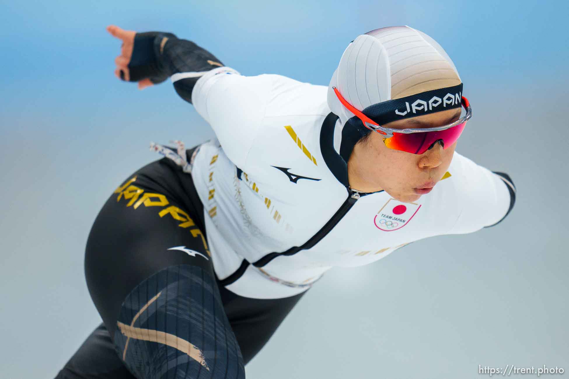 (Trent Nelson  |  The Salt Lake Tribune) Gold medalist Miho Takagi (Japan) in the women's 1000m, speed skating at the 2022 Winter Olympics in Beijing on Thursday, Feb. 17, 2022.