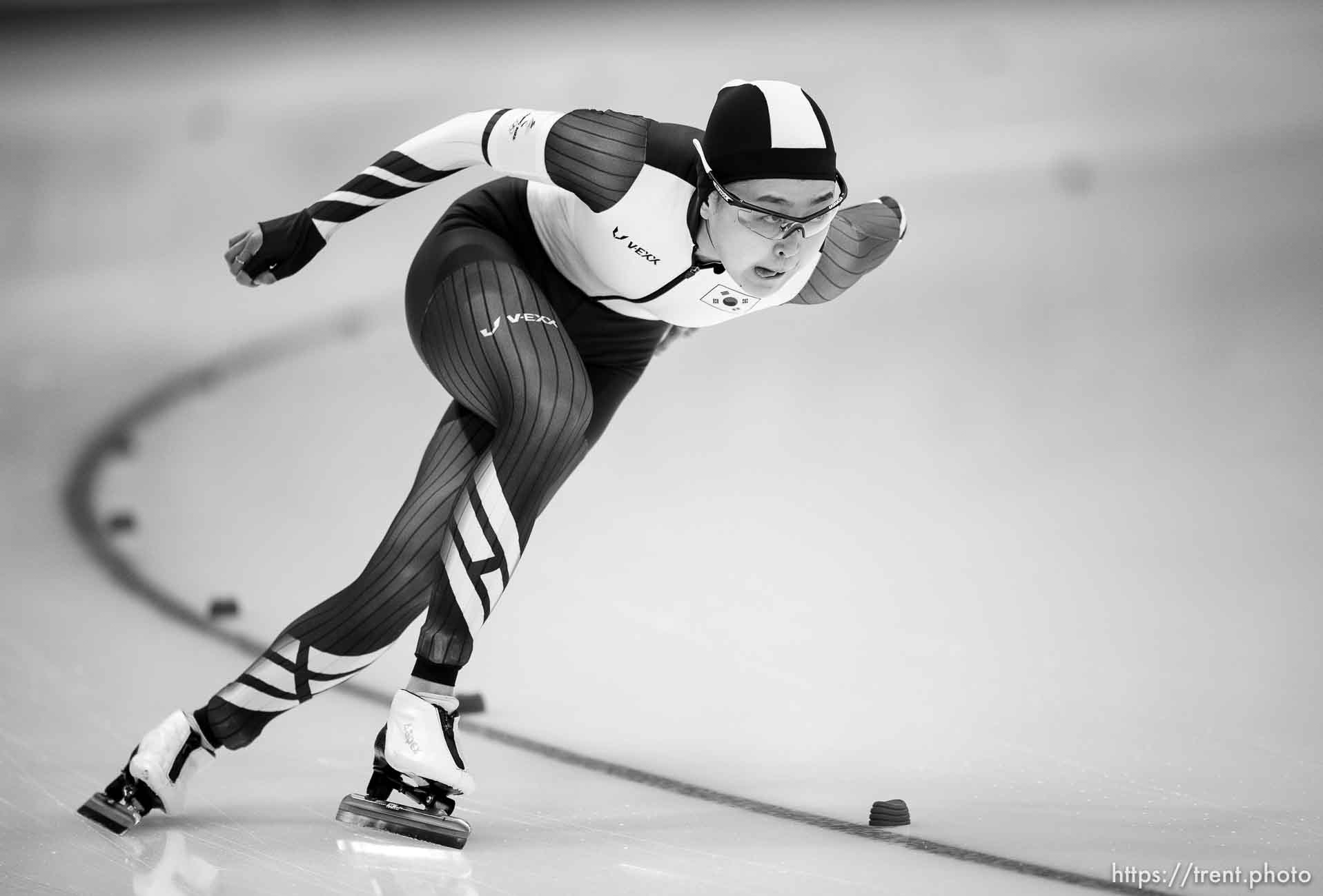 (Trent Nelson  |  The Salt Lake Tribune) 
in the women's 1000m, speed skating at the 2022 Beijing Winter Olympics on Thursday, Feb. 17, 2022.