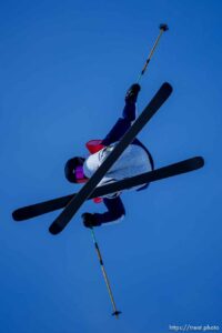 (Trent Nelson  |  The Salt Lake Tribune) Brita Sigourney (USA) in the women's halfpipe final at the 2022 Beijing Winter Olympics on Friday, Feb. 18, 2022.