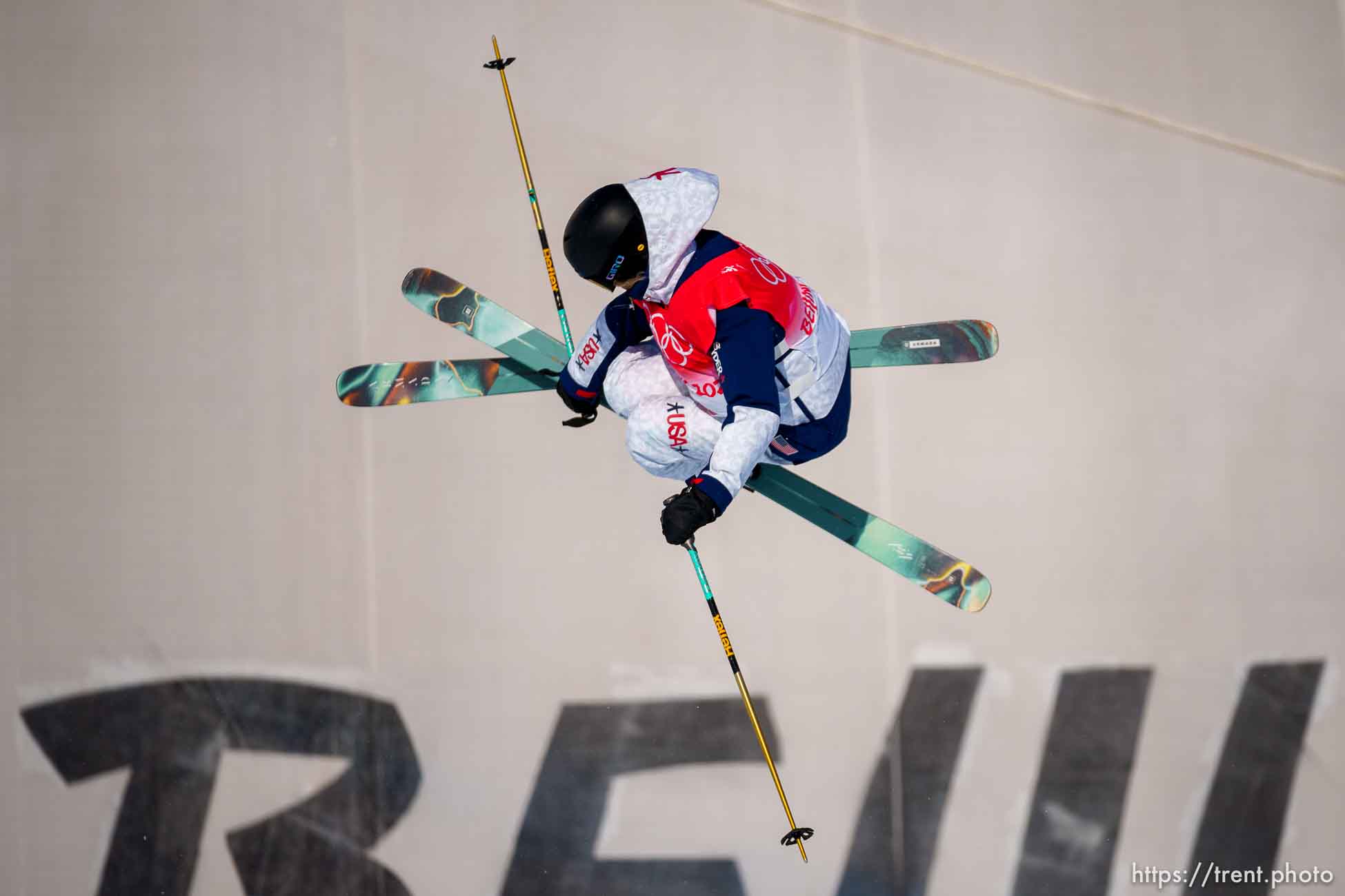 (Trent Nelson  |  The Salt Lake Tribune) Brita Sigourney (USA) in the women's halfpipe final at the 2022 Beijing Winter Olympics on Friday, Feb. 18, 2022.