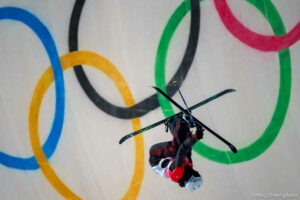 (Trent Nelson  |  The Salt Lake Tribune) Rachel Karker (Canada) in the women's halfpipe final at the 2022 Beijing Winter Olympics on Friday, Feb. 18, 2022.