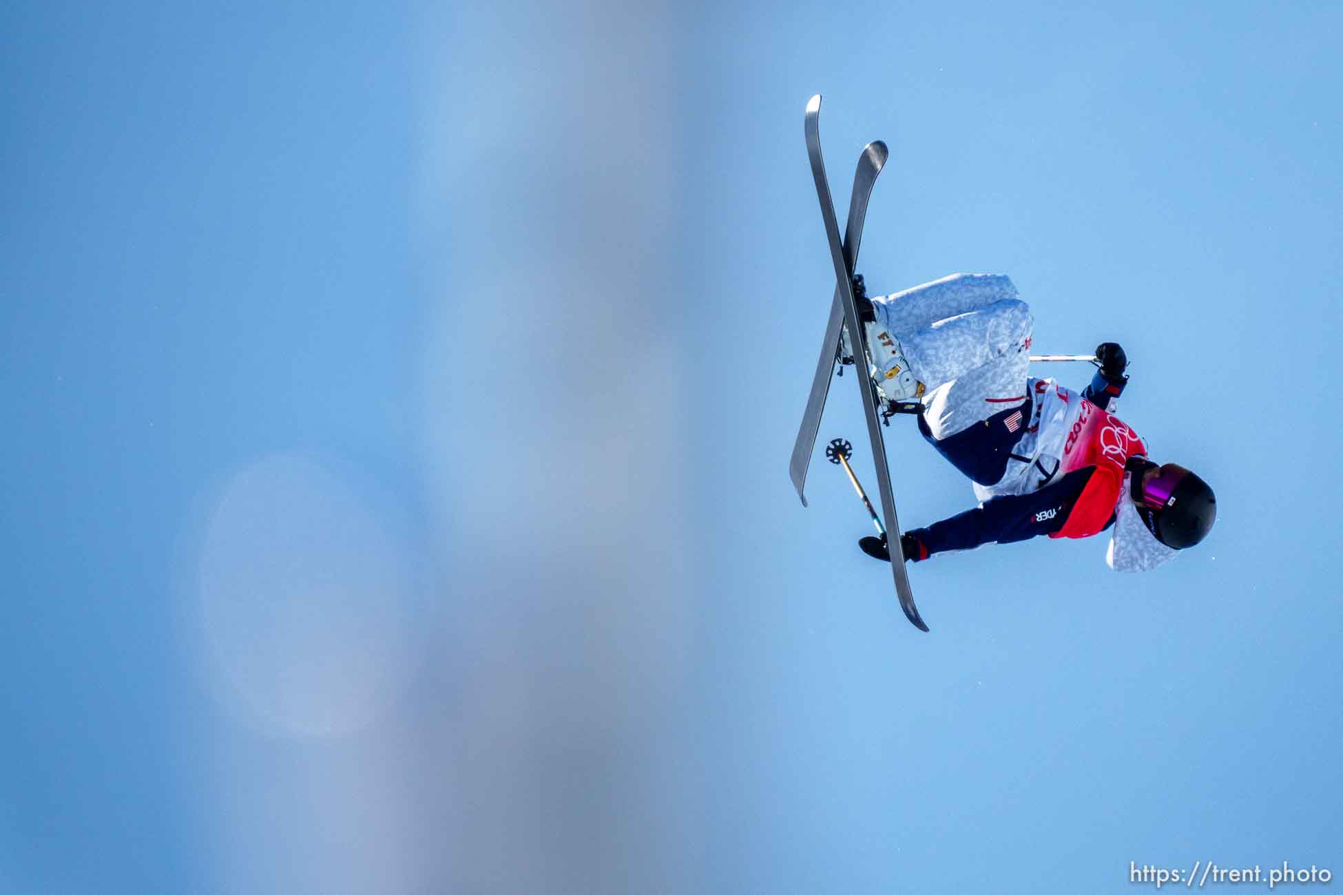 (Trent Nelson  |  The Salt Lake Tribune) Brita Sigourney (USA) in the women's halfpipe final at the 2022 Beijing Winter Olympics on Friday, Feb. 18, 2022.