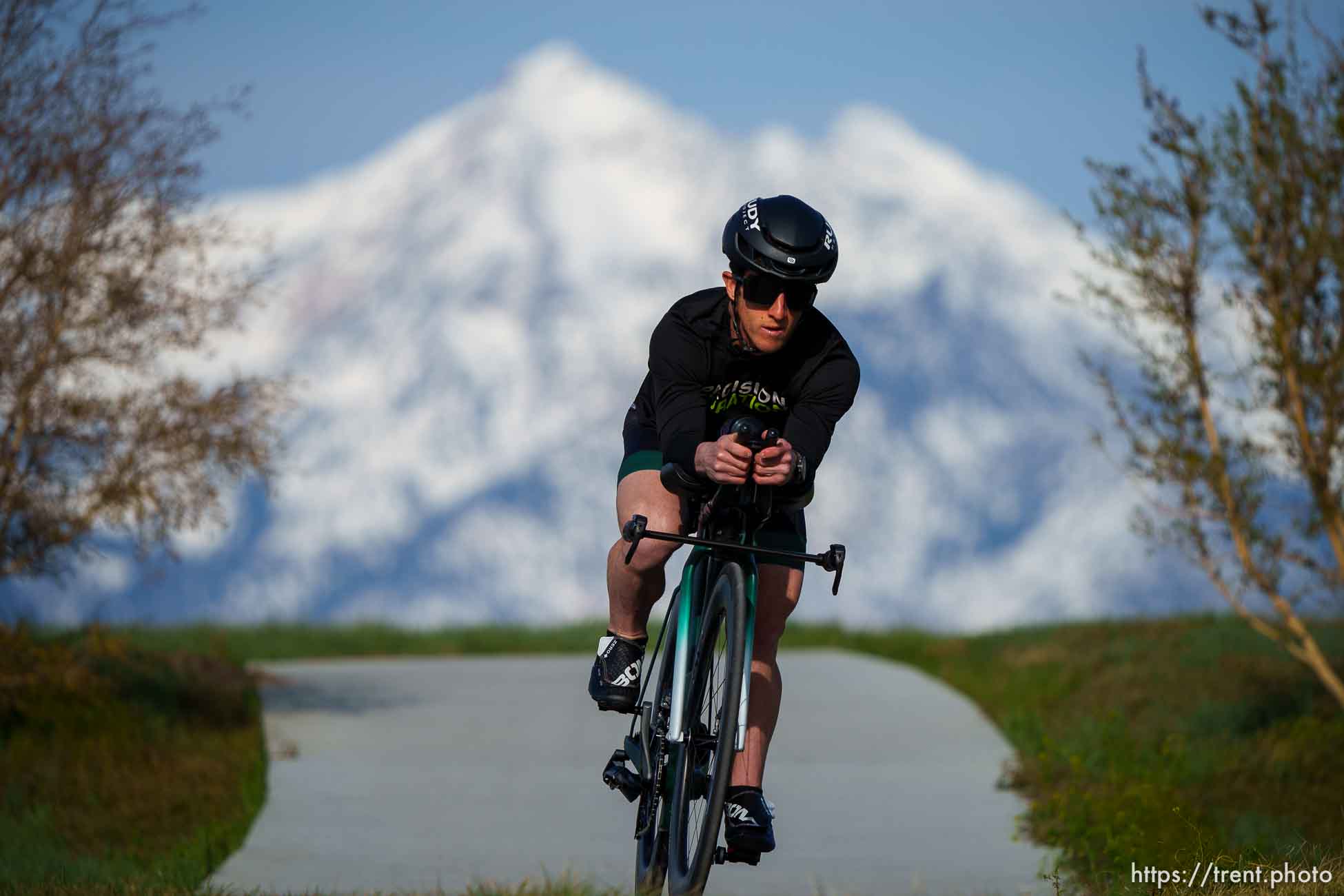 (Trent Nelson  |  The Salt Lake Tribune) Triathlete Zach Josie in South Jordan on Monday, April 25, 2022.