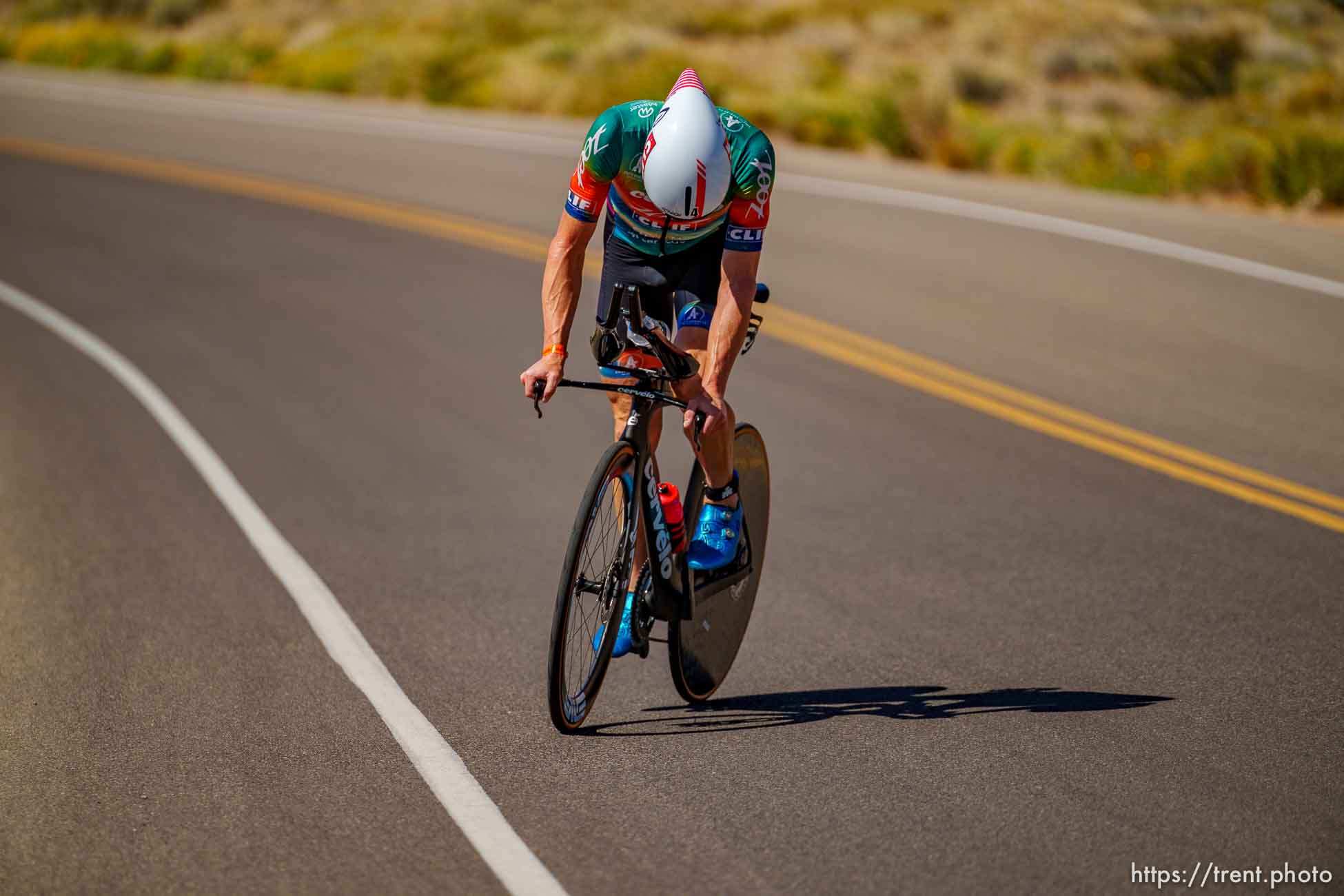 (Trent Nelson  |  The Salt Lake Tribune) 
4 during the Ironman World Championship triathlon in St. George on Saturday, May 7, 2022.