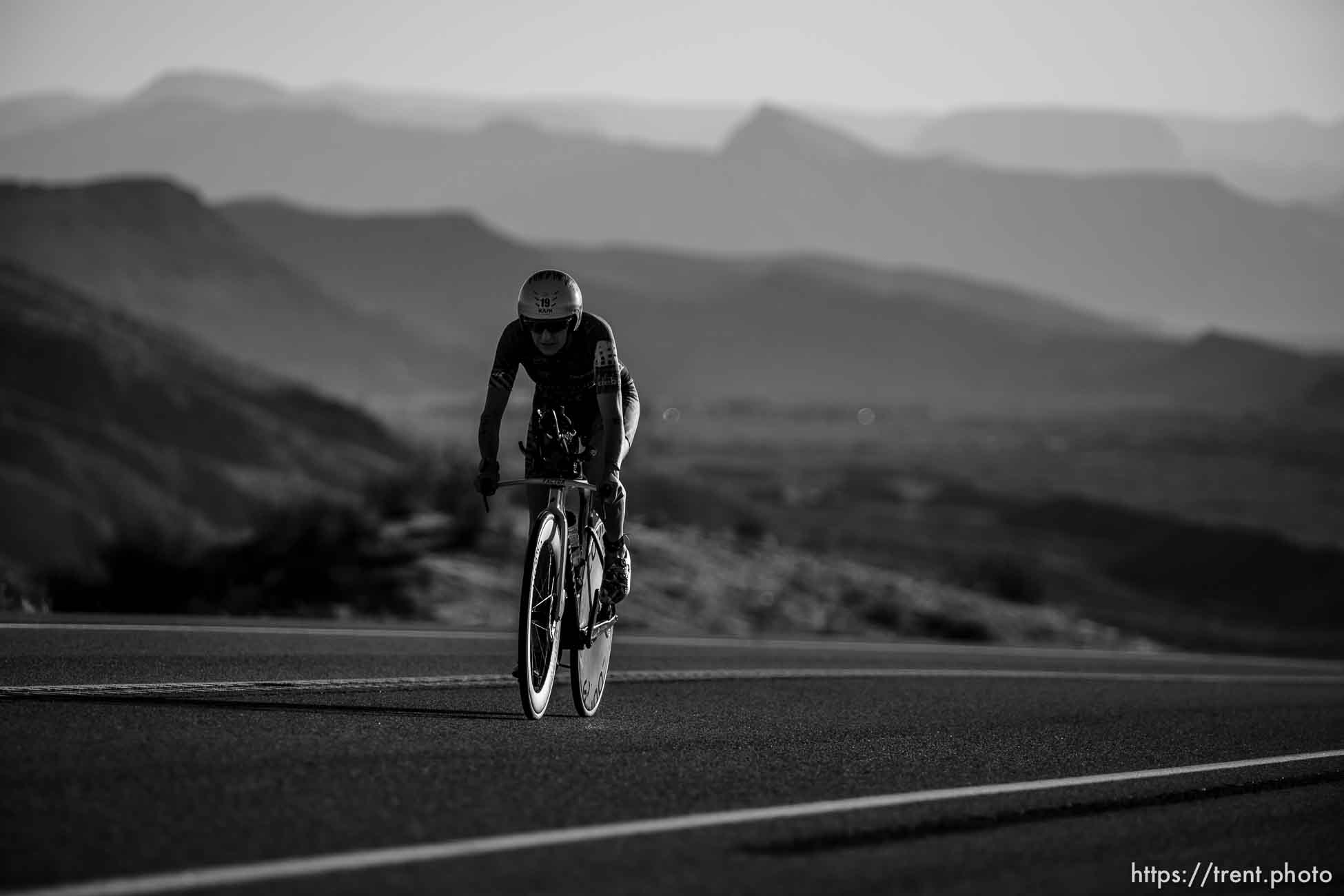 (Trent Nelson  |  The Salt Lake Tribune) 
19 during the Ironman World Championship triathlon in St. George on Saturday, May 7, 2022.