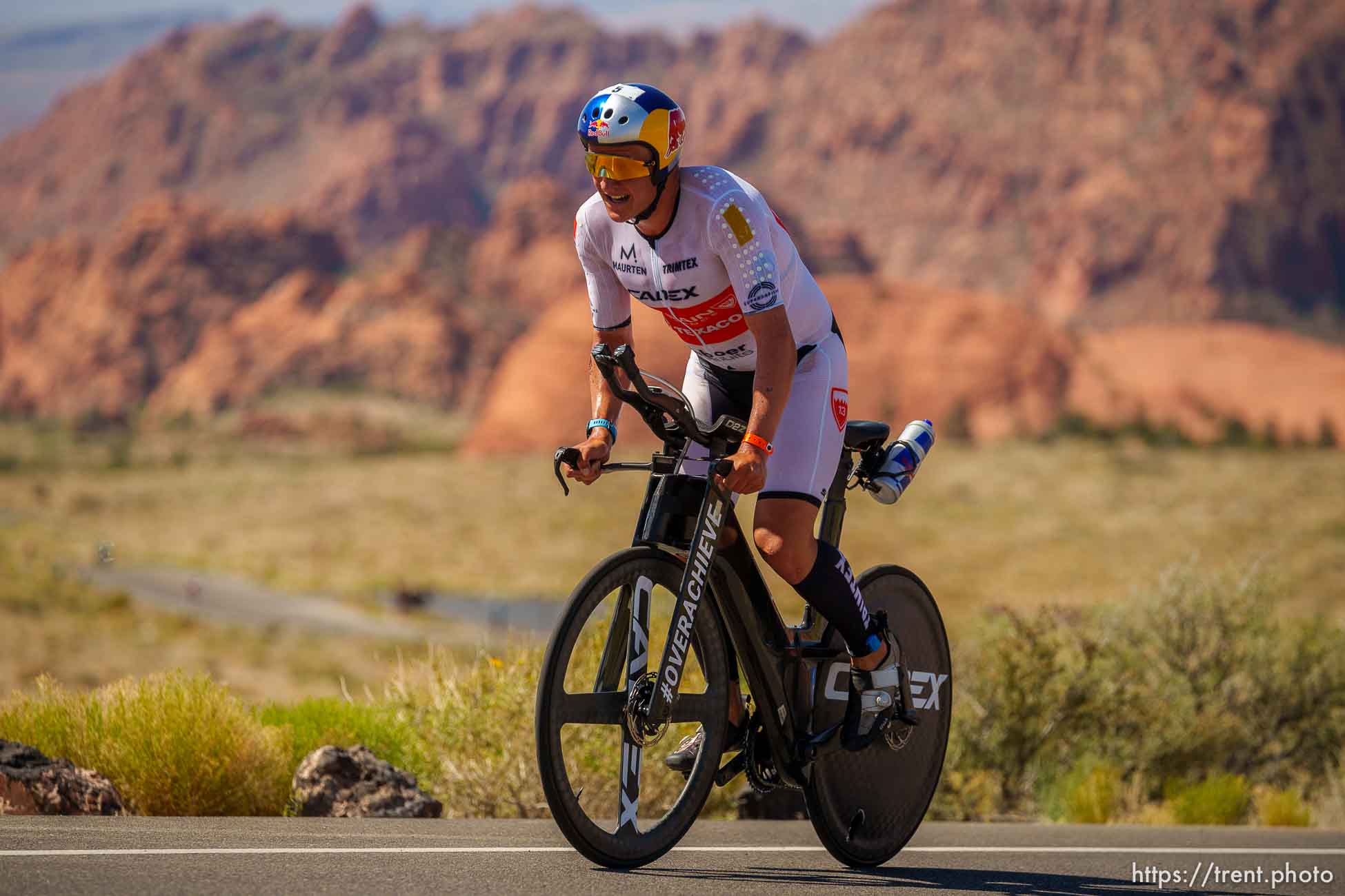 (Trent Nelson  |  The Salt Lake Tribune) Kristian Blummenfelt during the Ironman World Championship triathlon in St. George on Saturday, May 7, 2022.